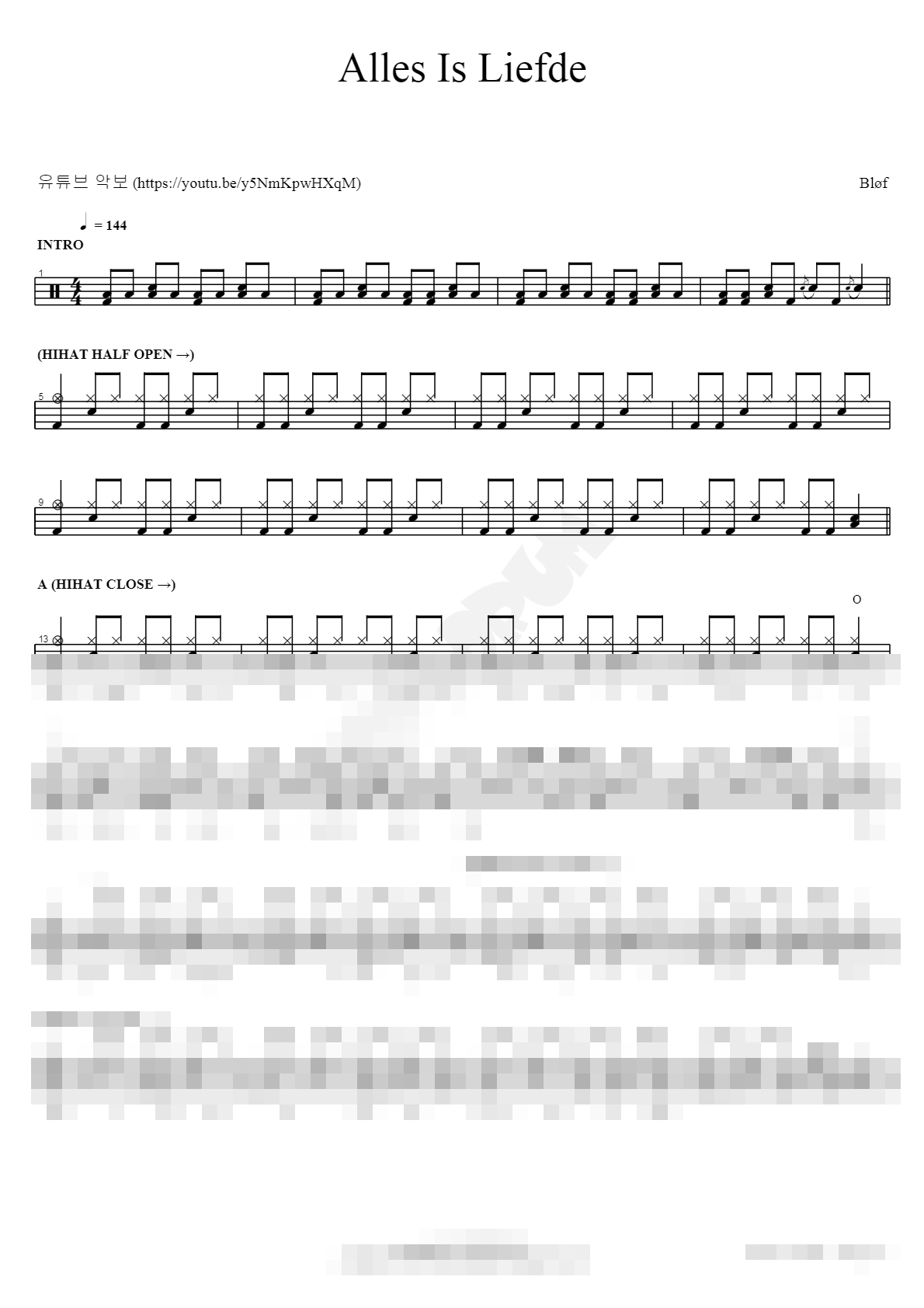 Alles Is Liefde Sheet Music Preview