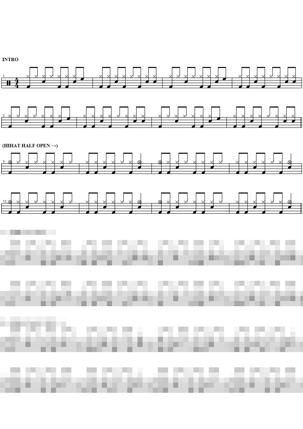 Song 2 Sheet Music Preview