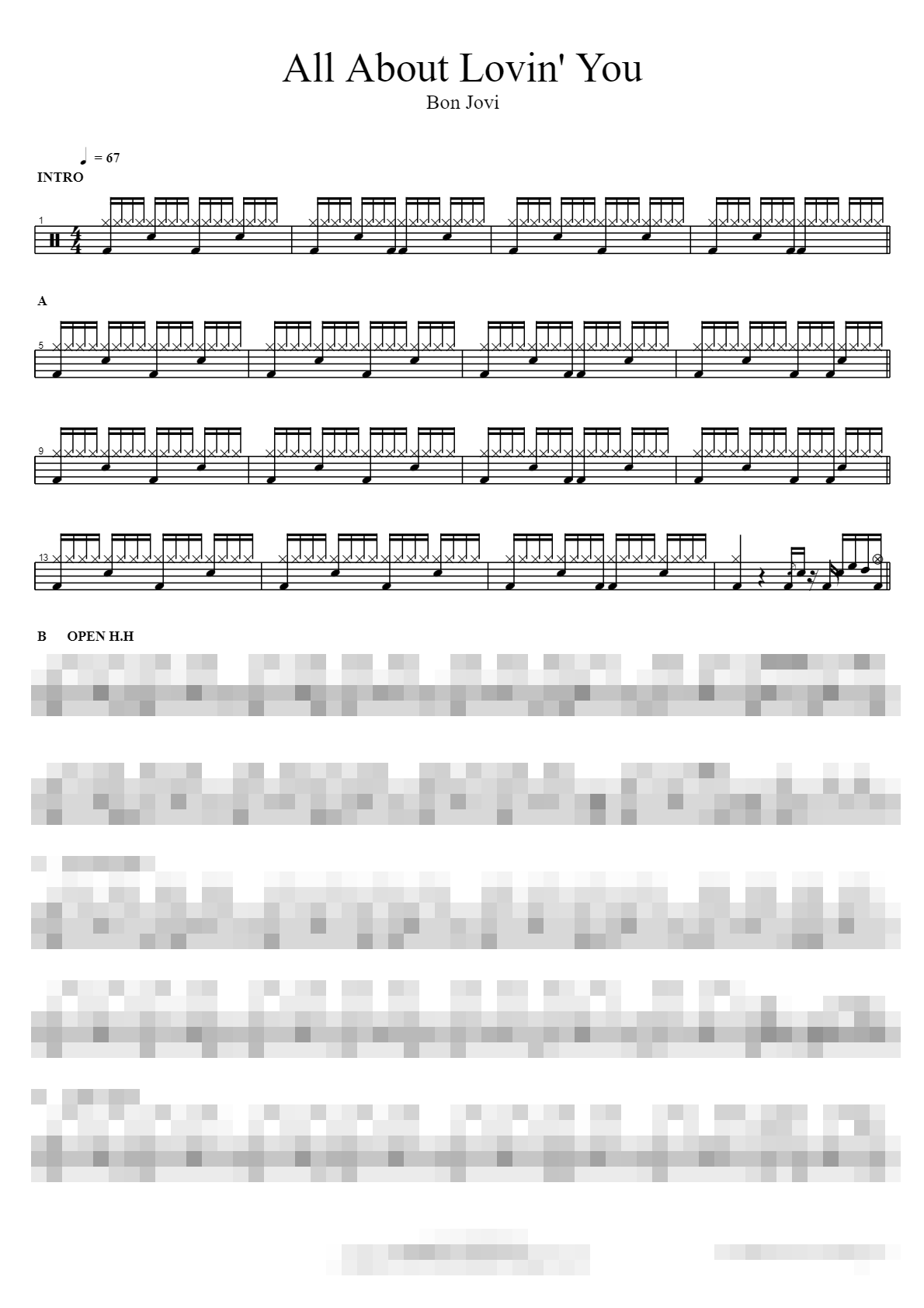 All About Lovin` You Sheet Music Preview