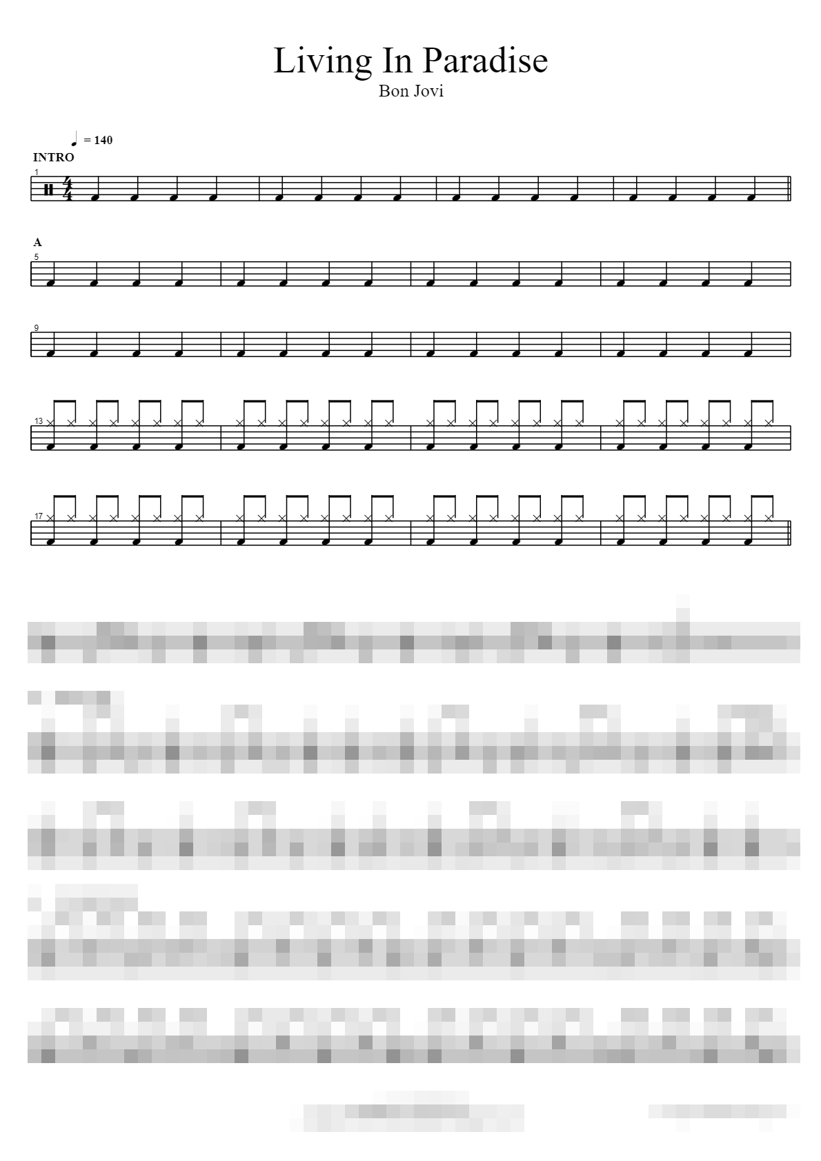 Living In Paradise Sheet Music Preview
