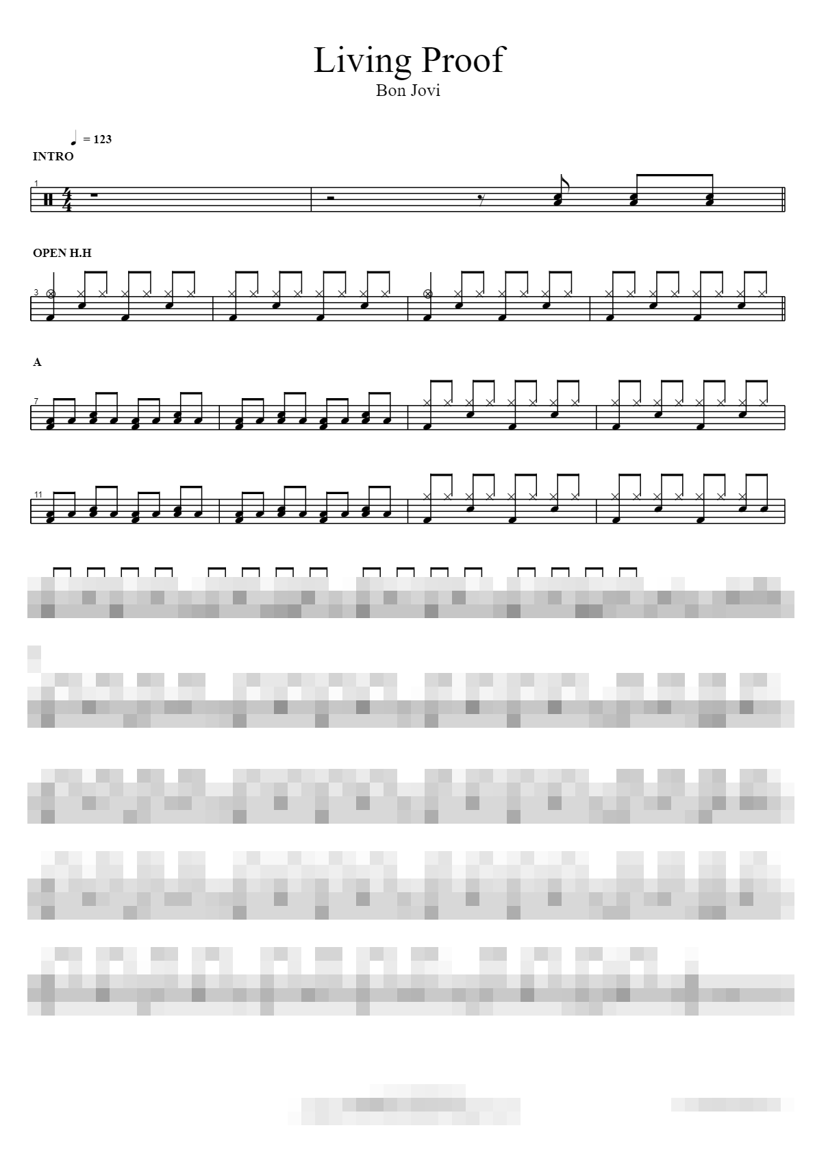 Living Proof Sheet Music Preview