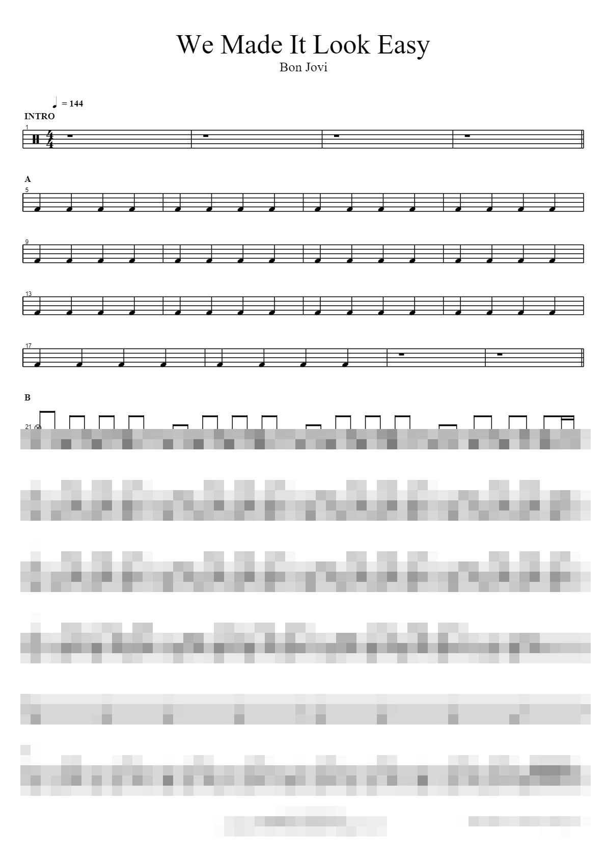 We Made It Look Easy Sheet Music Preview