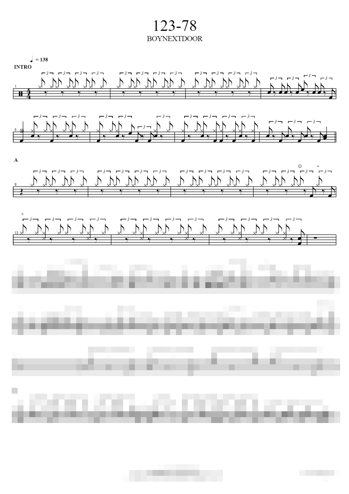 123-78 Sheet Music Preview