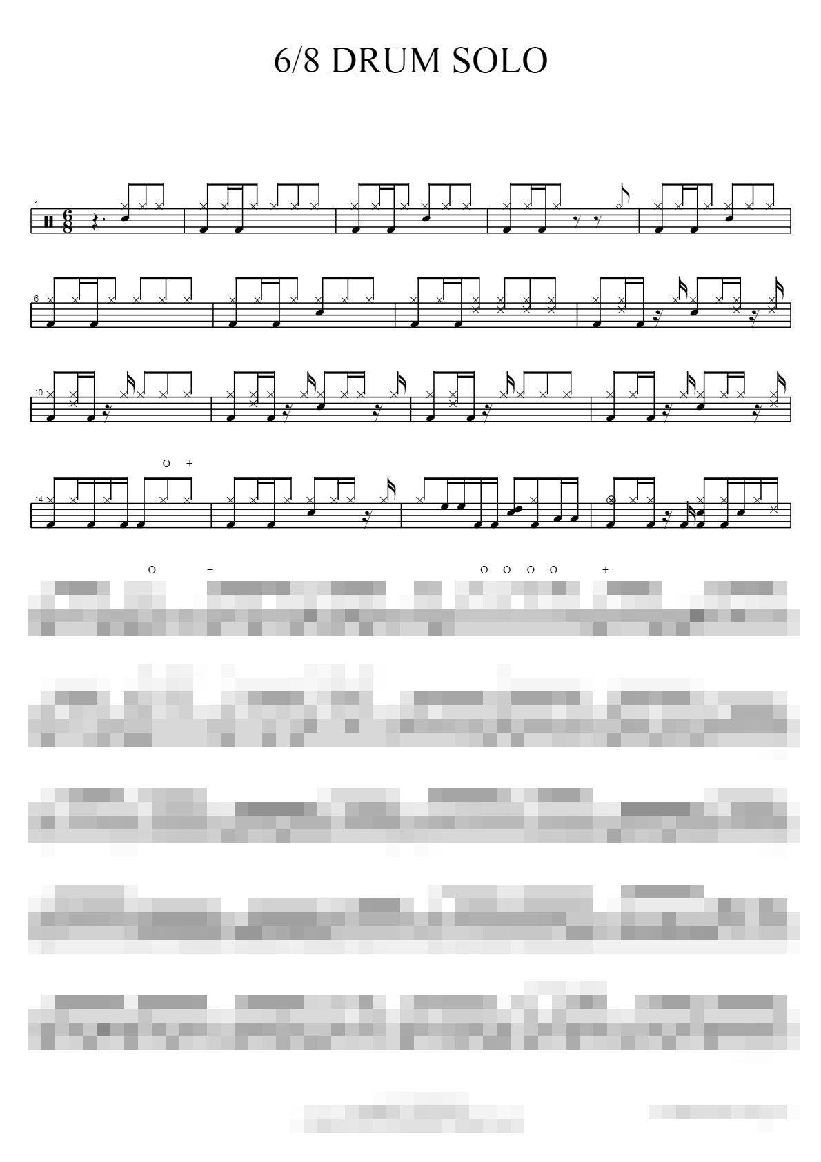 Drum Workout Sheet Music Preview
