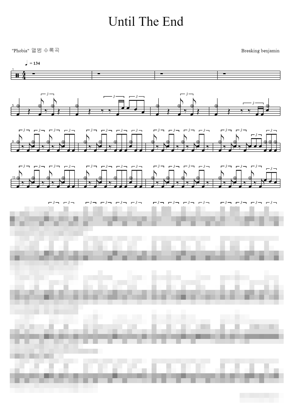 Until The End Sheet Music Preview