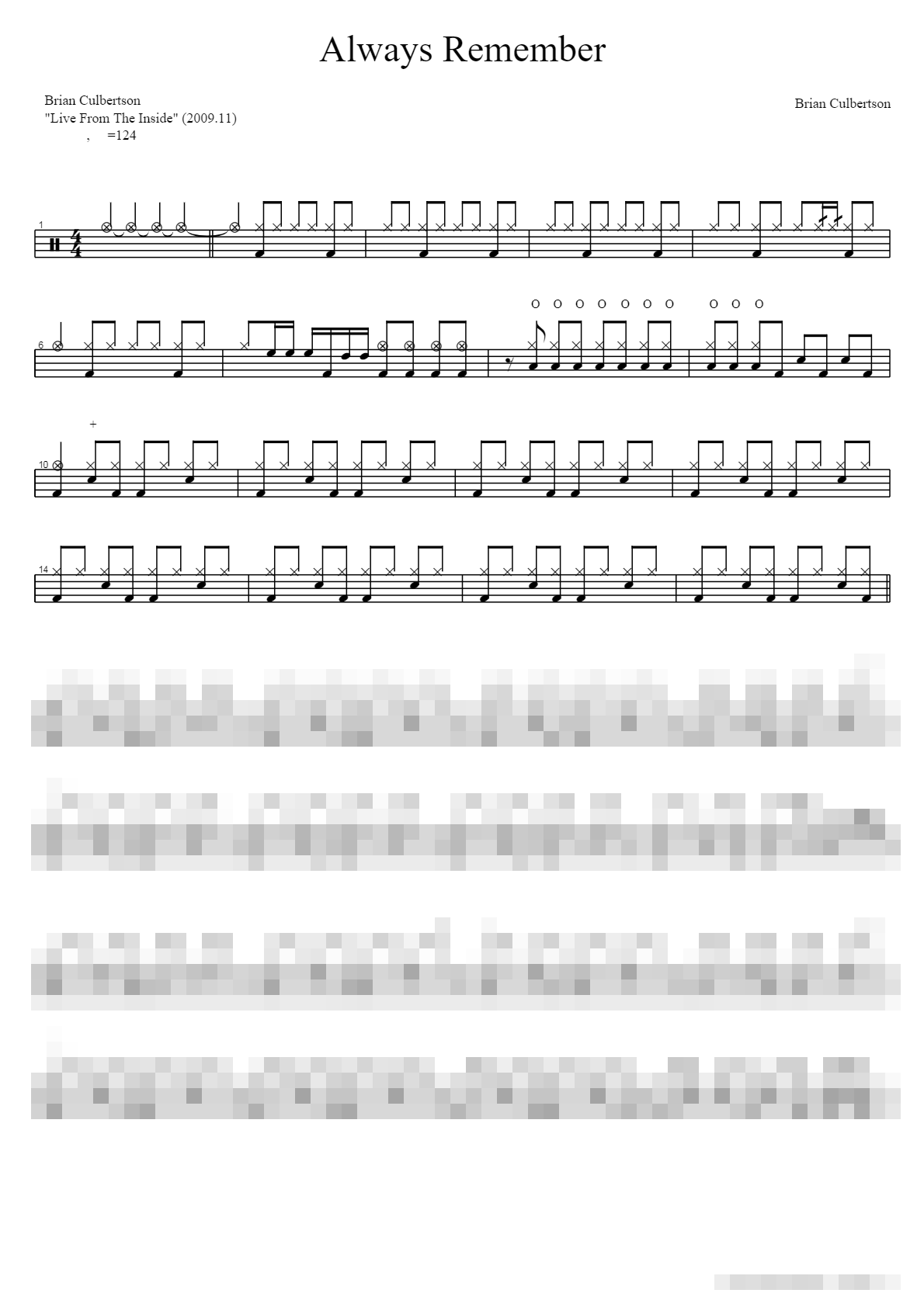 Always Remember Sheet Music Preview