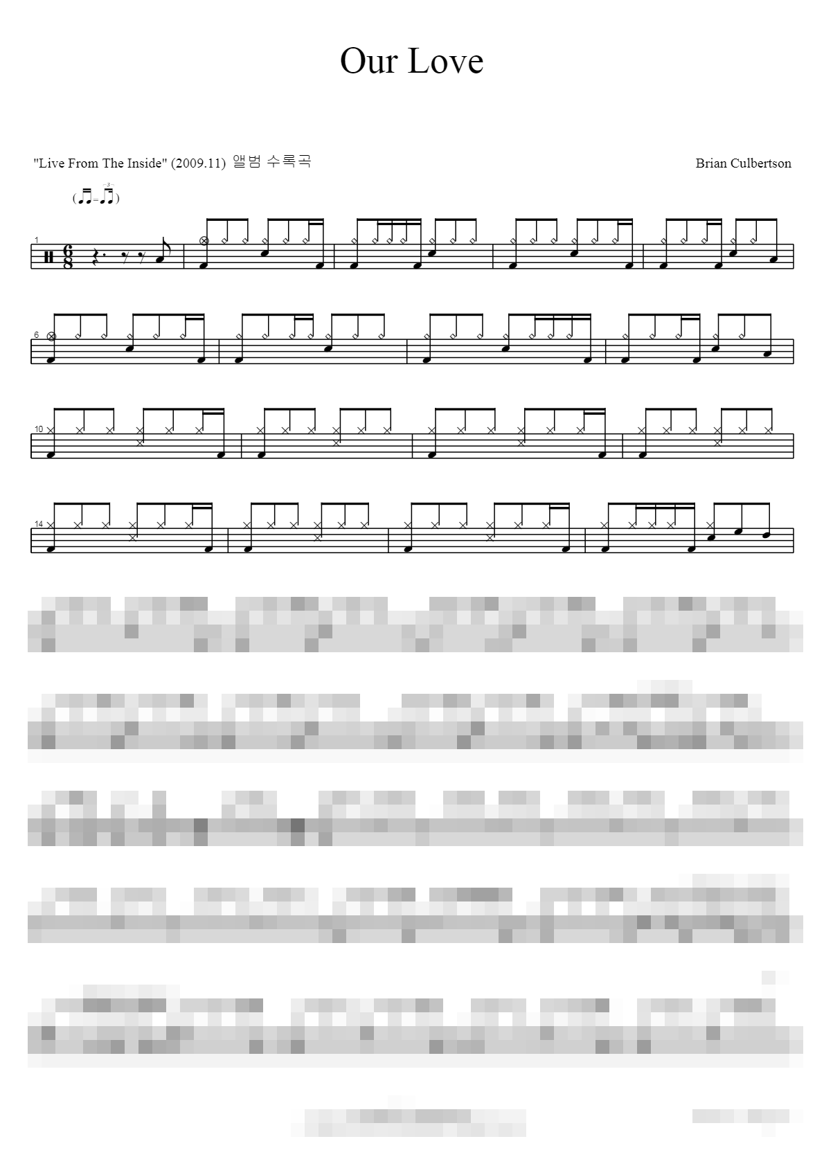 Our Love Sheet Music Preview
