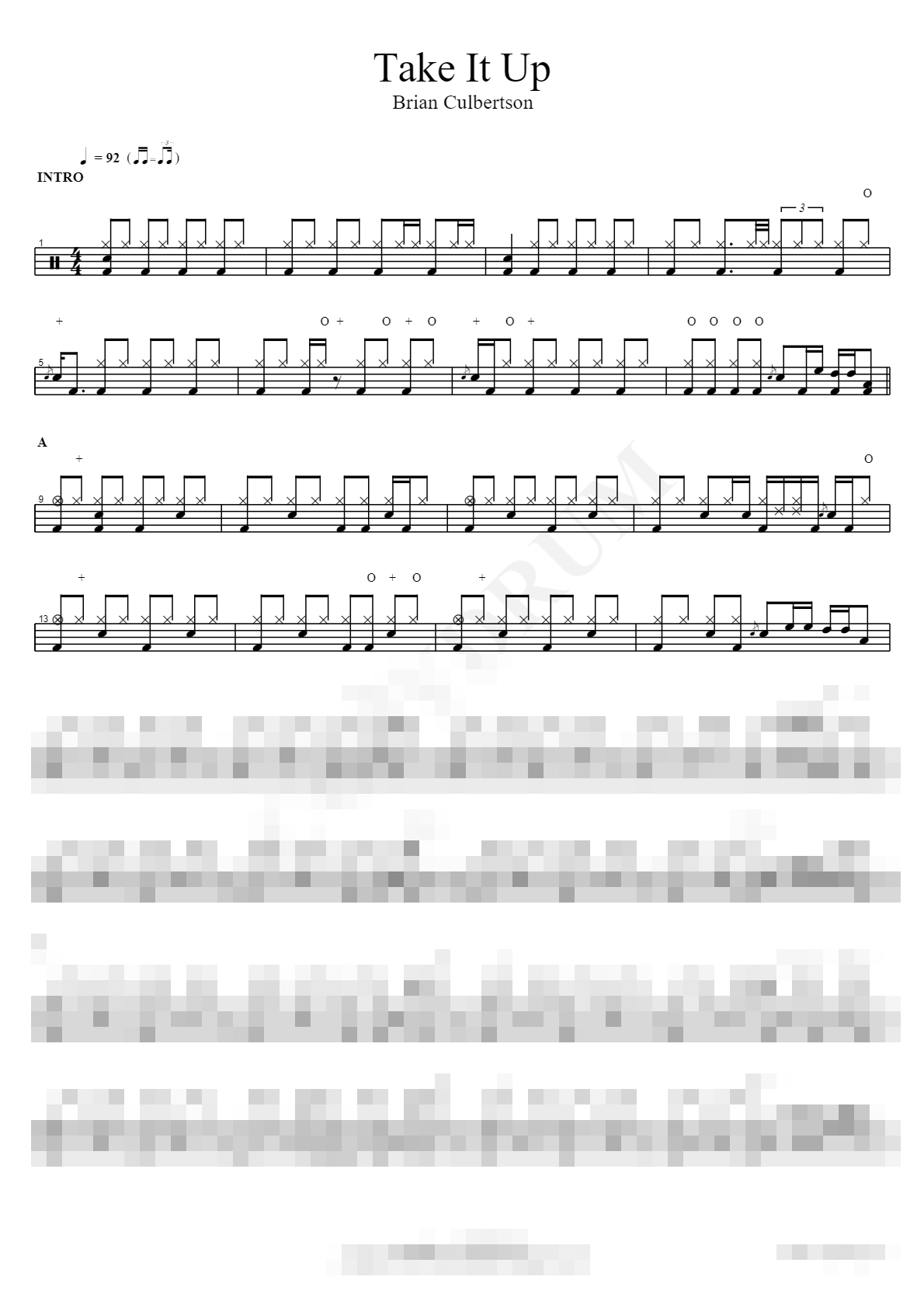 Take It Up Sheet Music Preview
