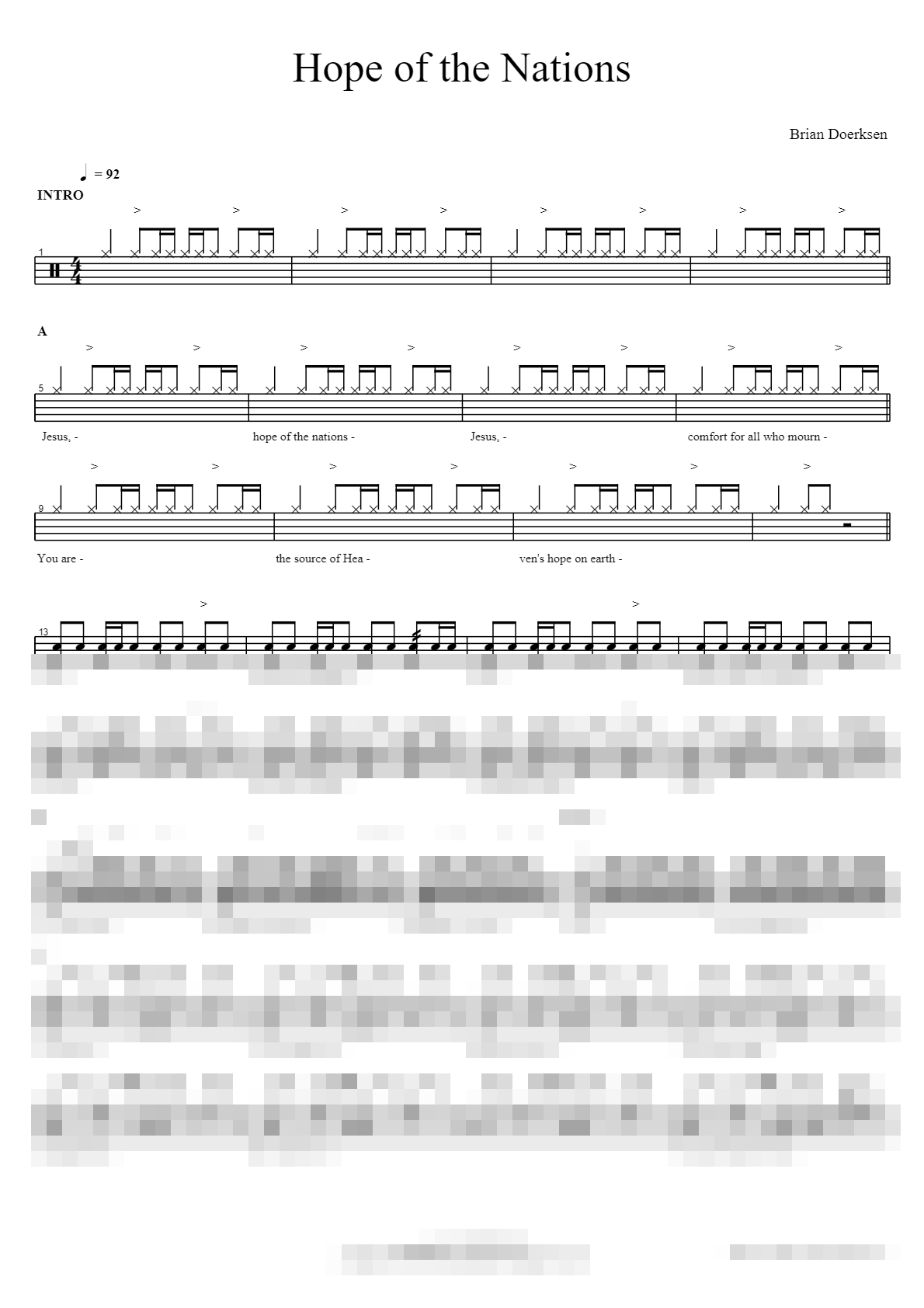 Hope of the Nations Sheet Music Preview