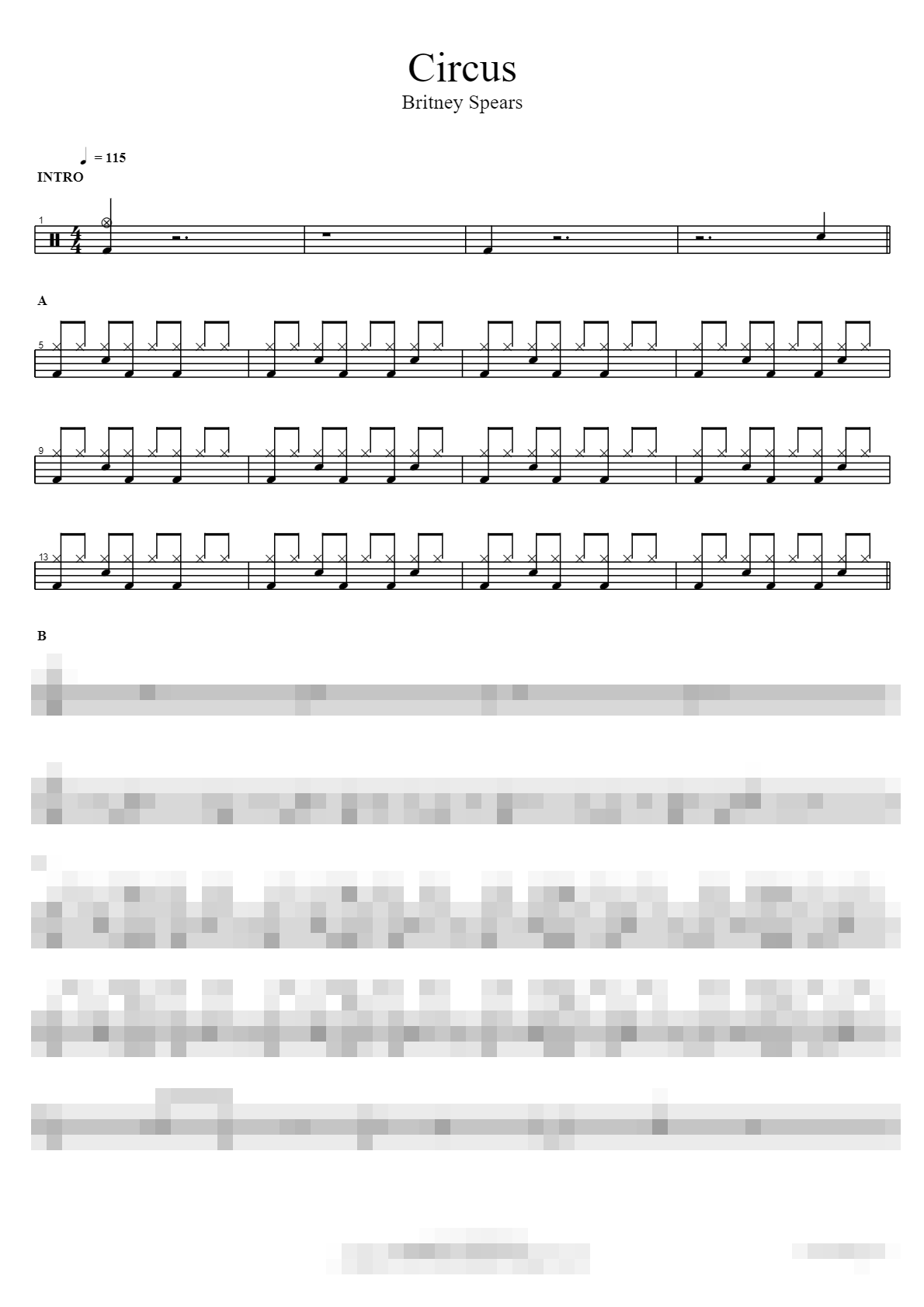 Circus Sheet Music Preview
