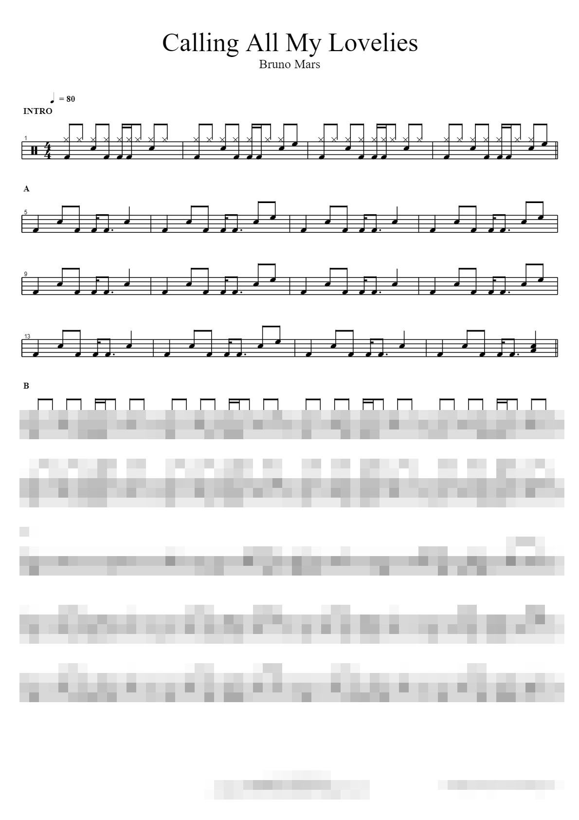 Calling All My Lovelies Sheet Music Preview