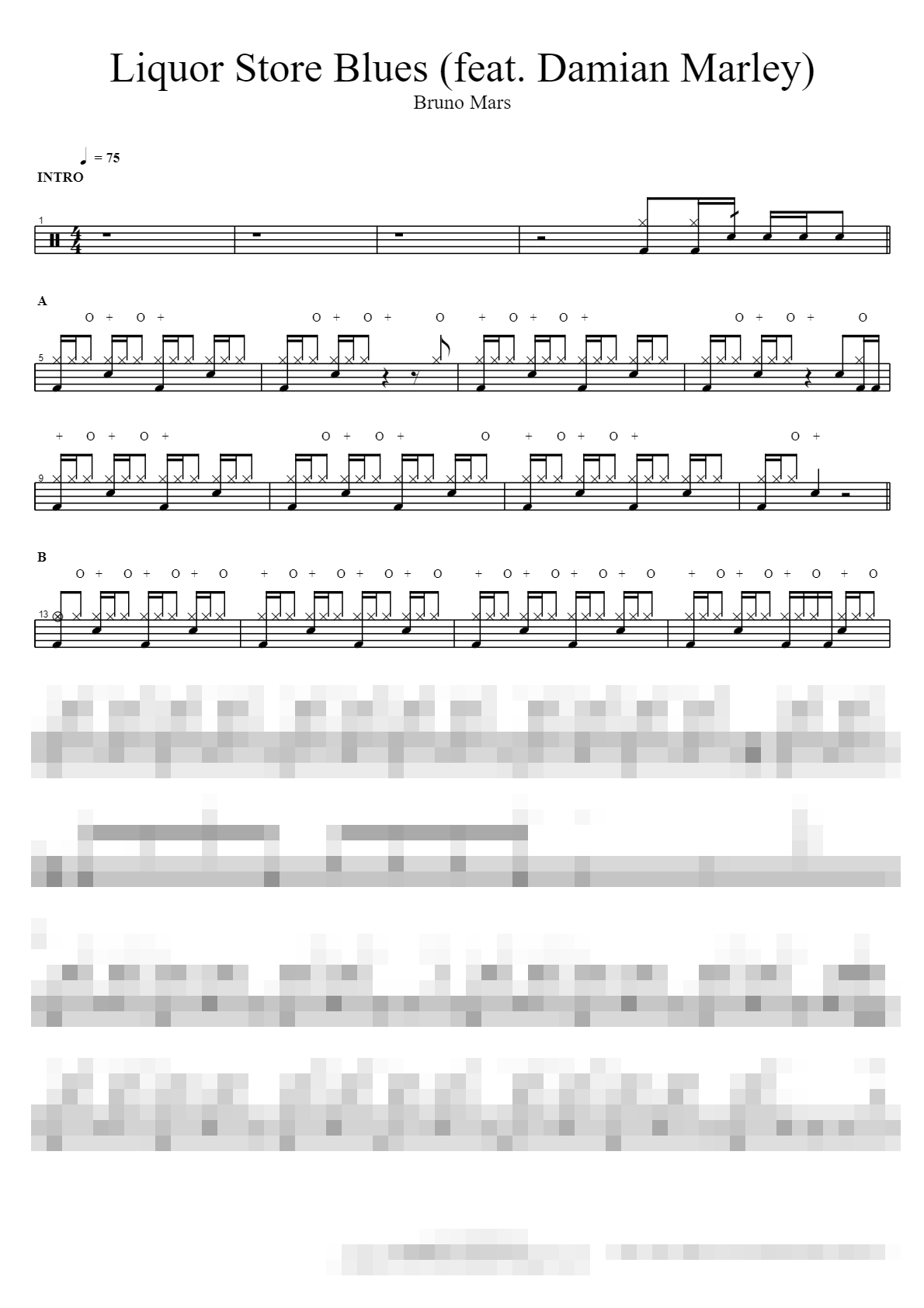 Liquor Store Blues (feat. Damian Marley) Sheet Music Preview
