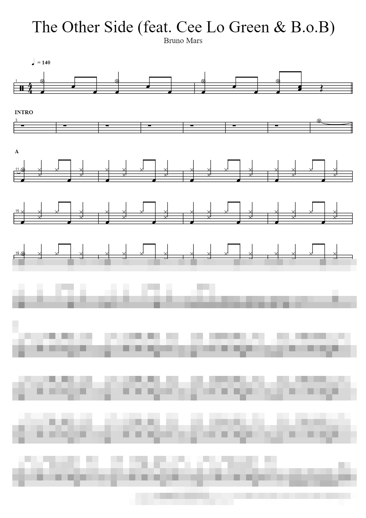 The Other Side (feat. Cee Lo Green & B.o.B) Sheet Music Preview