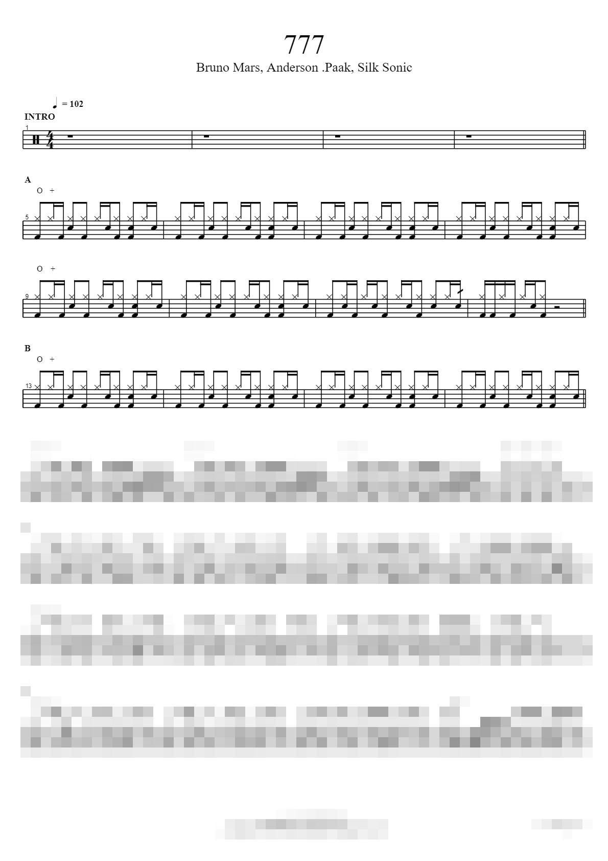777 Sheet Music Preview