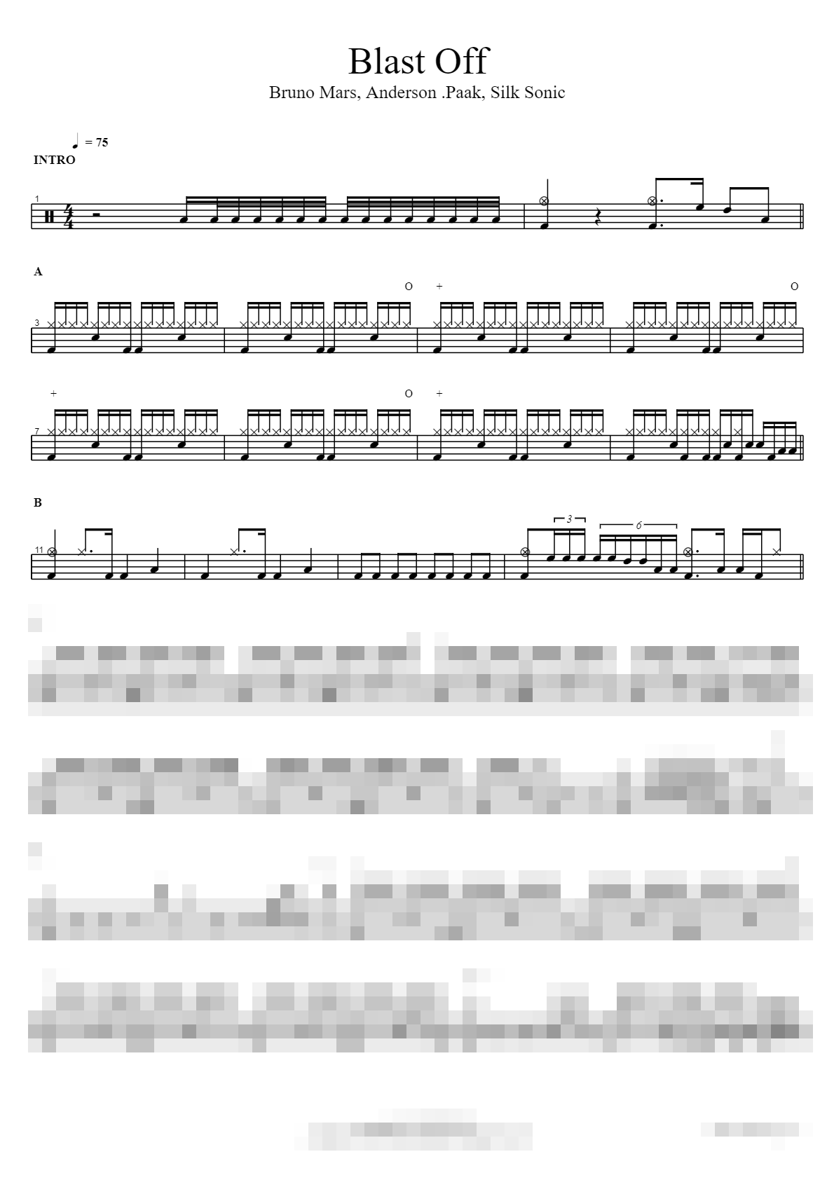 Blast Off Sheet Music Preview