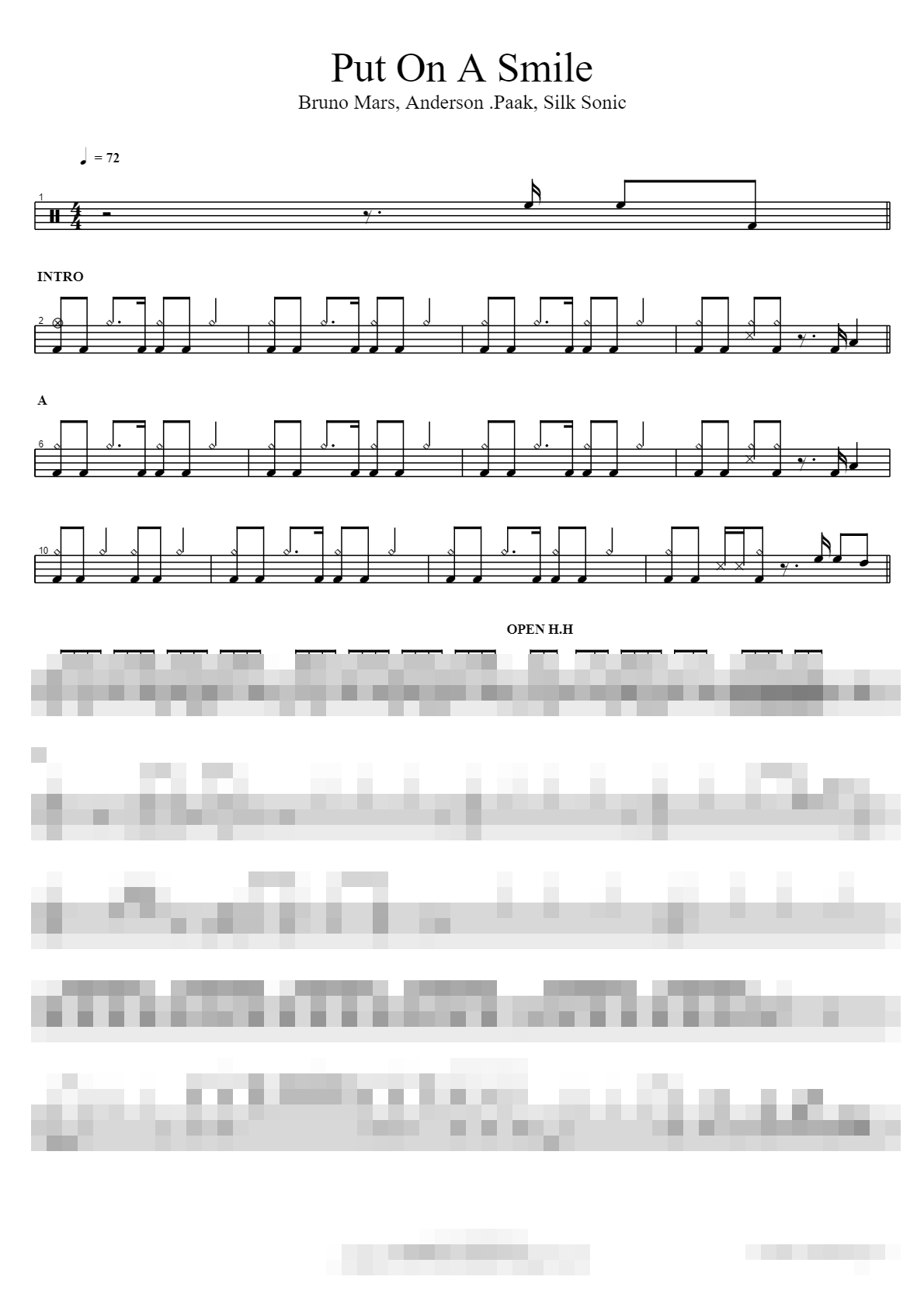 Put On A Smile Sheet Music Preview