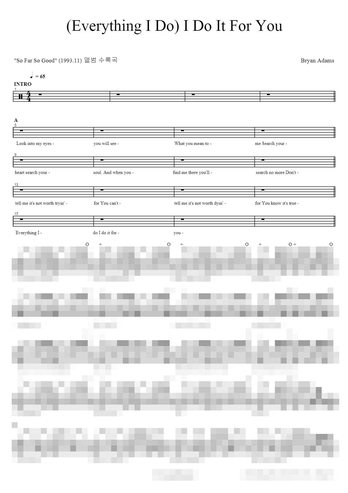 (Everything I Do) I Do It For You Sheet Music Preview
