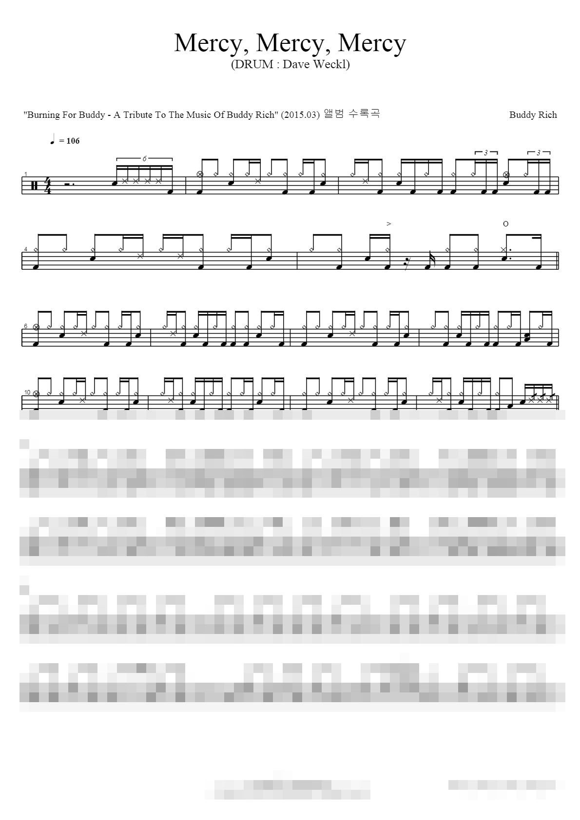 Mercy, Mercy, Mercy Sheet Music Preview