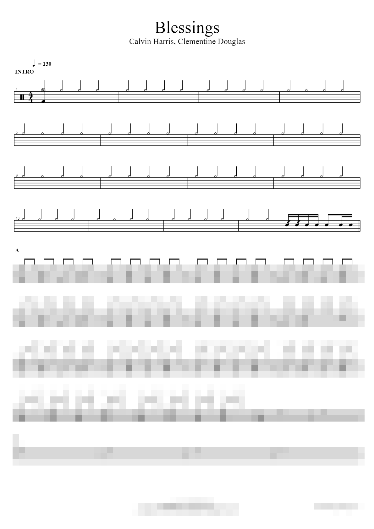 Blessings Sheet Music Preview