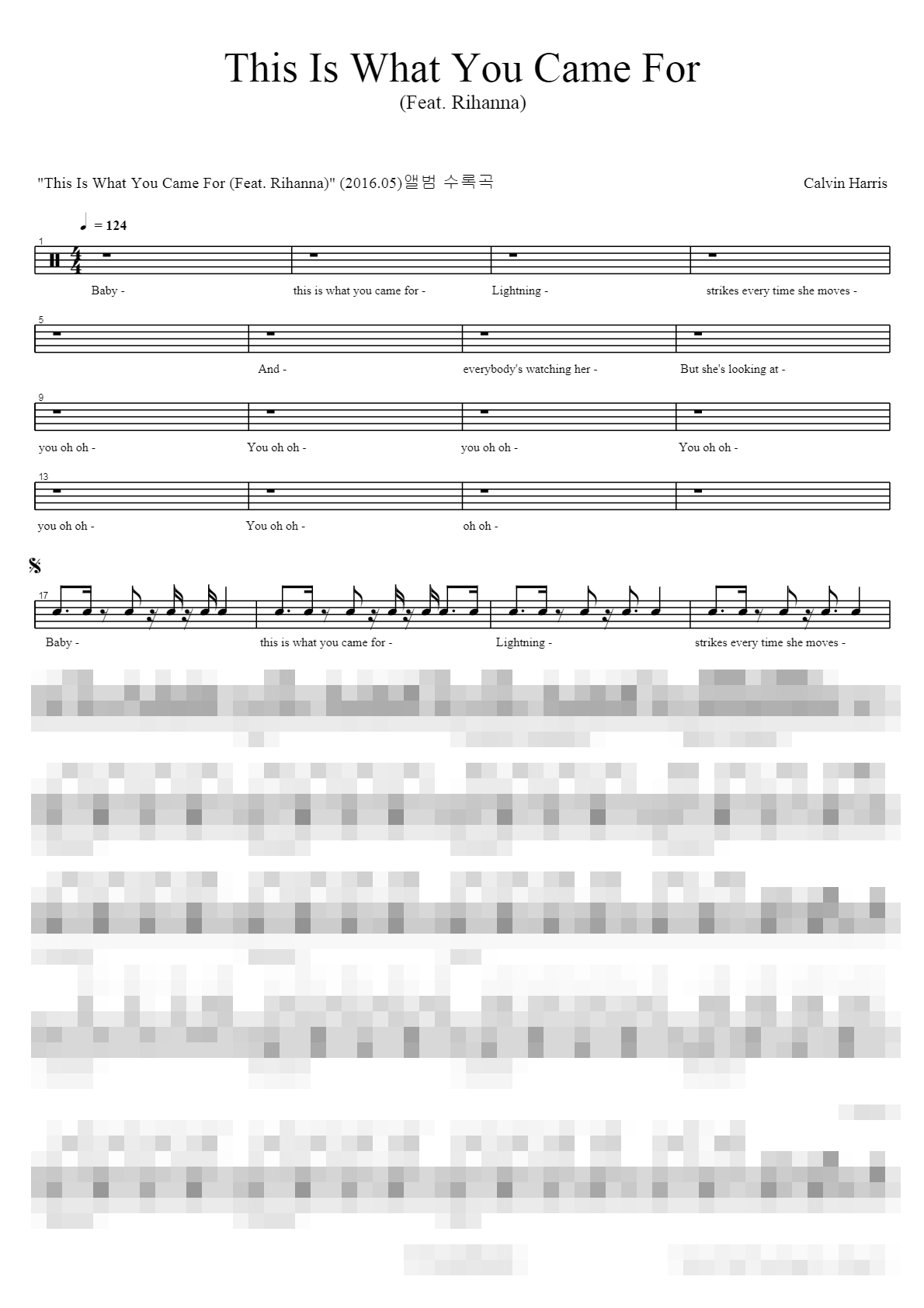 This Is What You Came For Sheet Music Preview