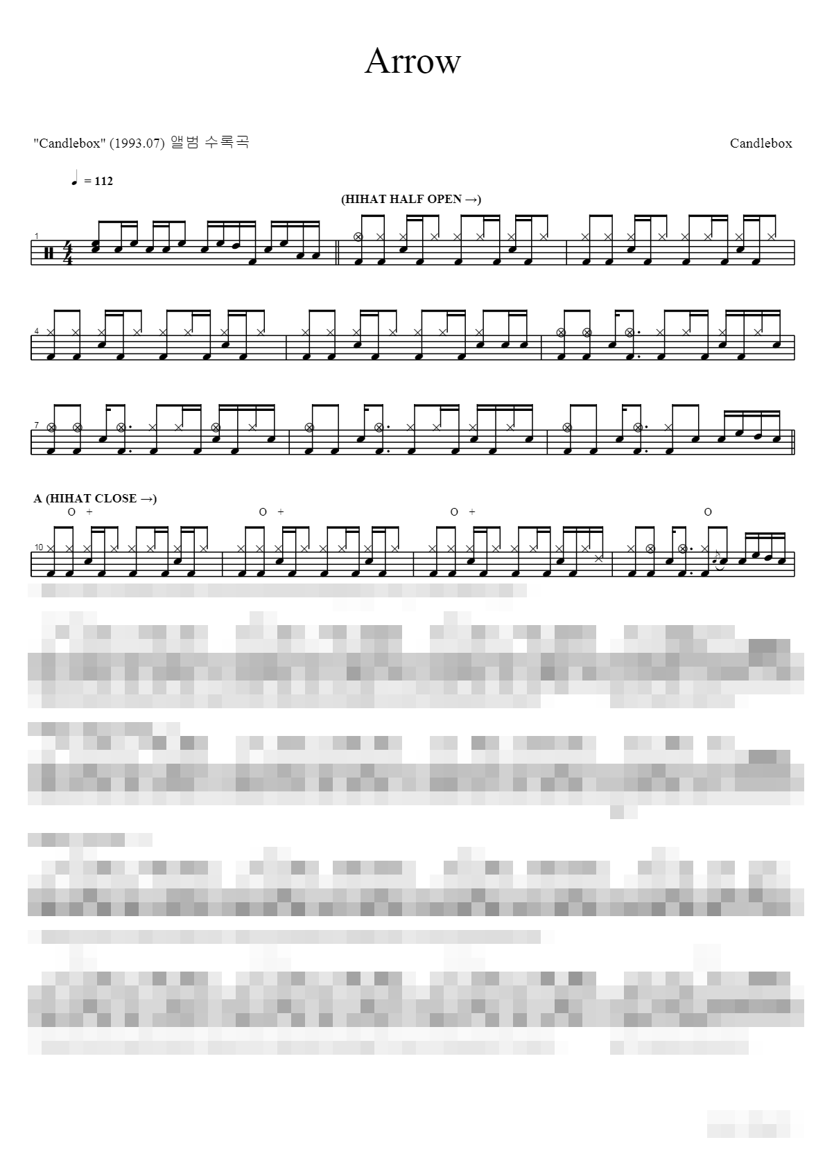 Arrow Sheet Music Preview