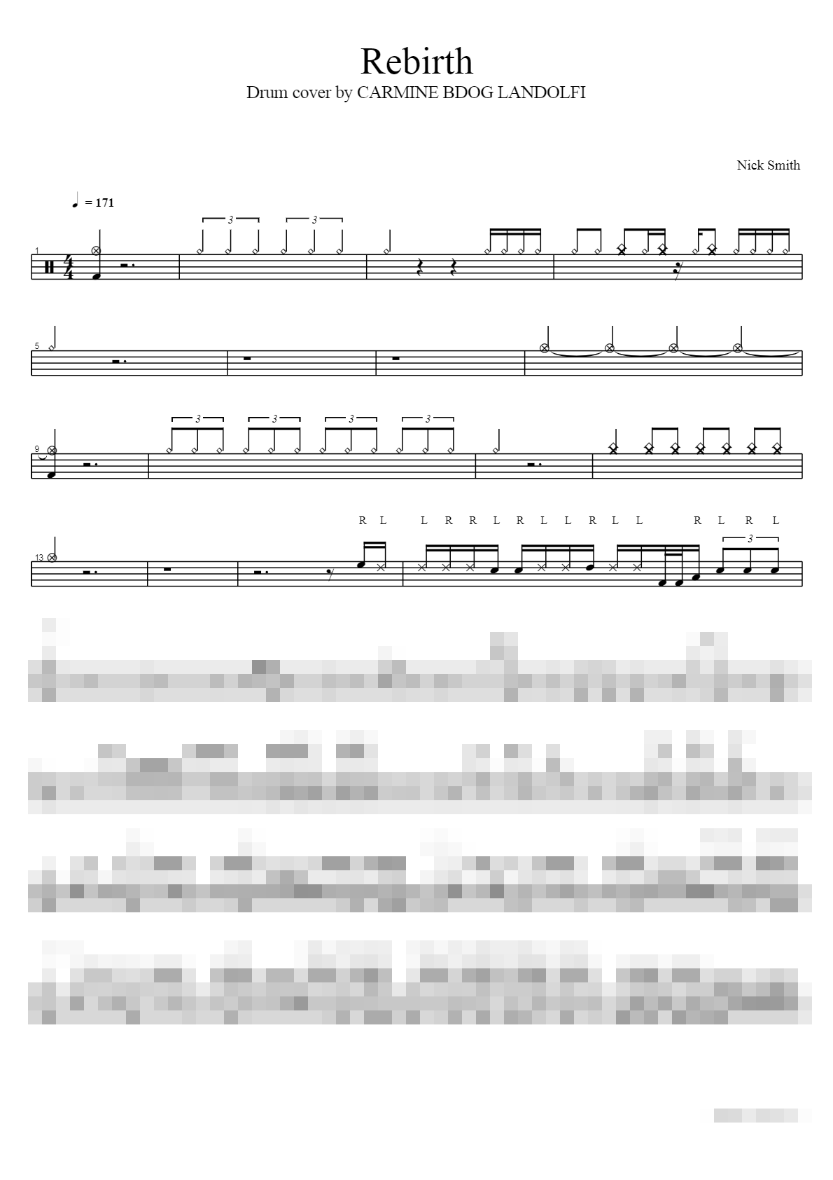Rebirth Sheet Music Preview