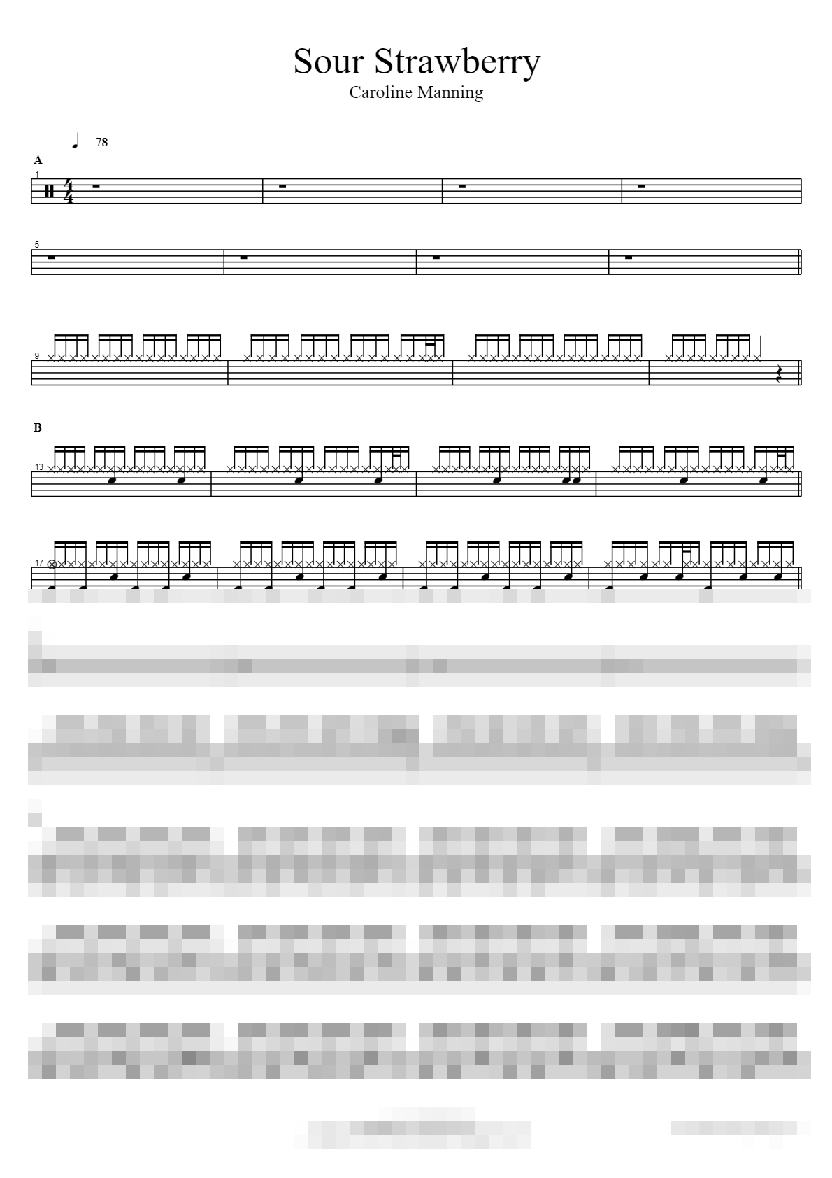 Sour Strawberry Sheet Music Preview