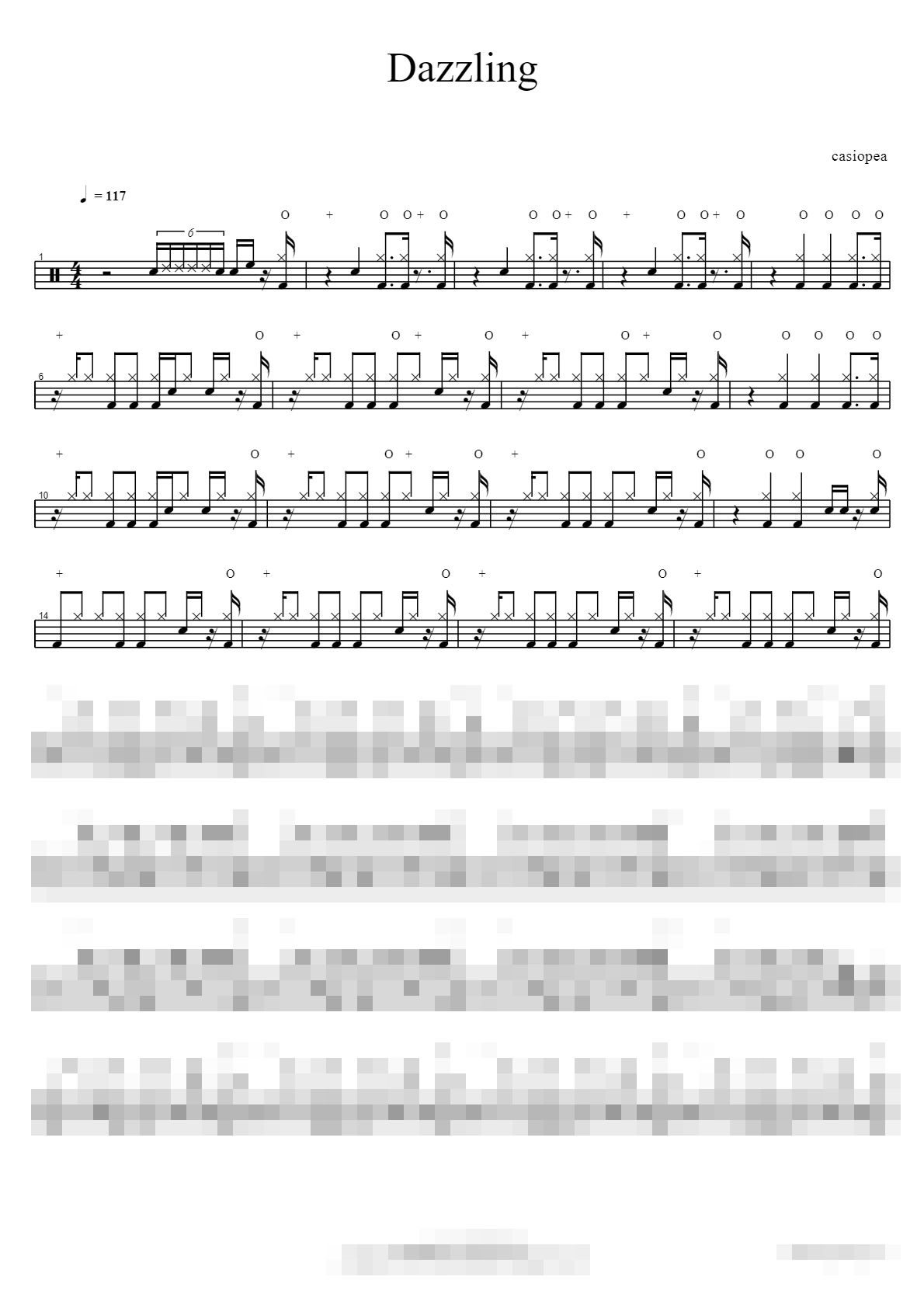 Dazzling Sheet Music Preview