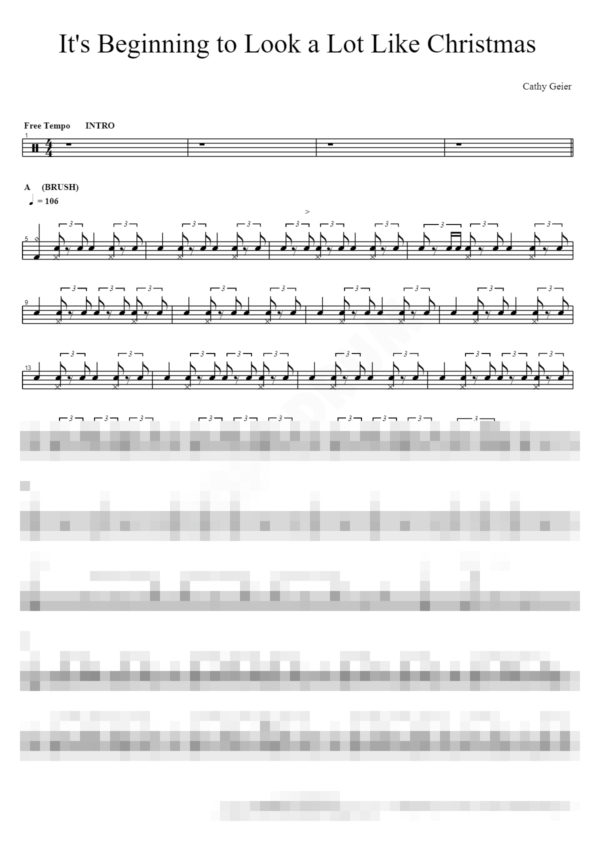 It's Beginning to Look a Lot Like Christmas Sheet Music Preview