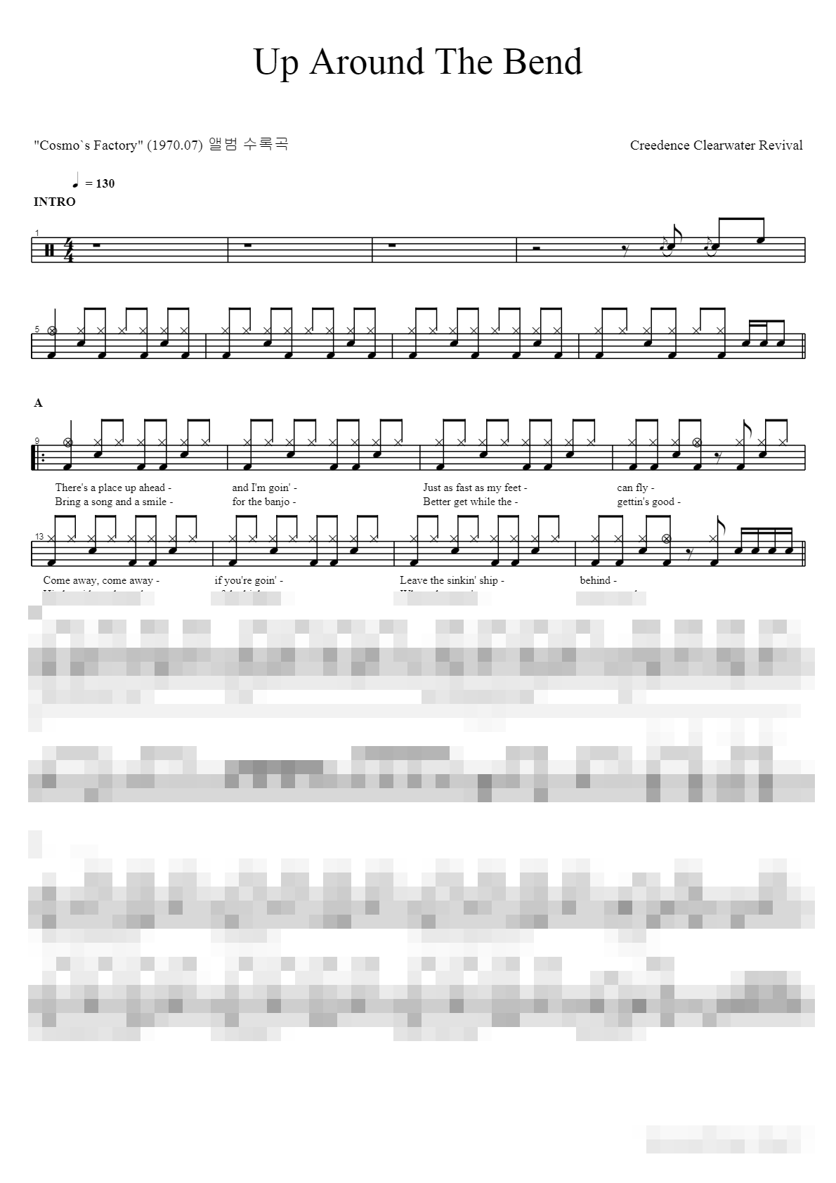 Up Around The Bend Sheet Music Preview