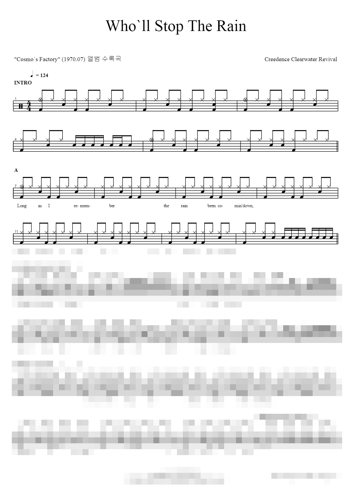 who will stop the rain Sheet Music Preview