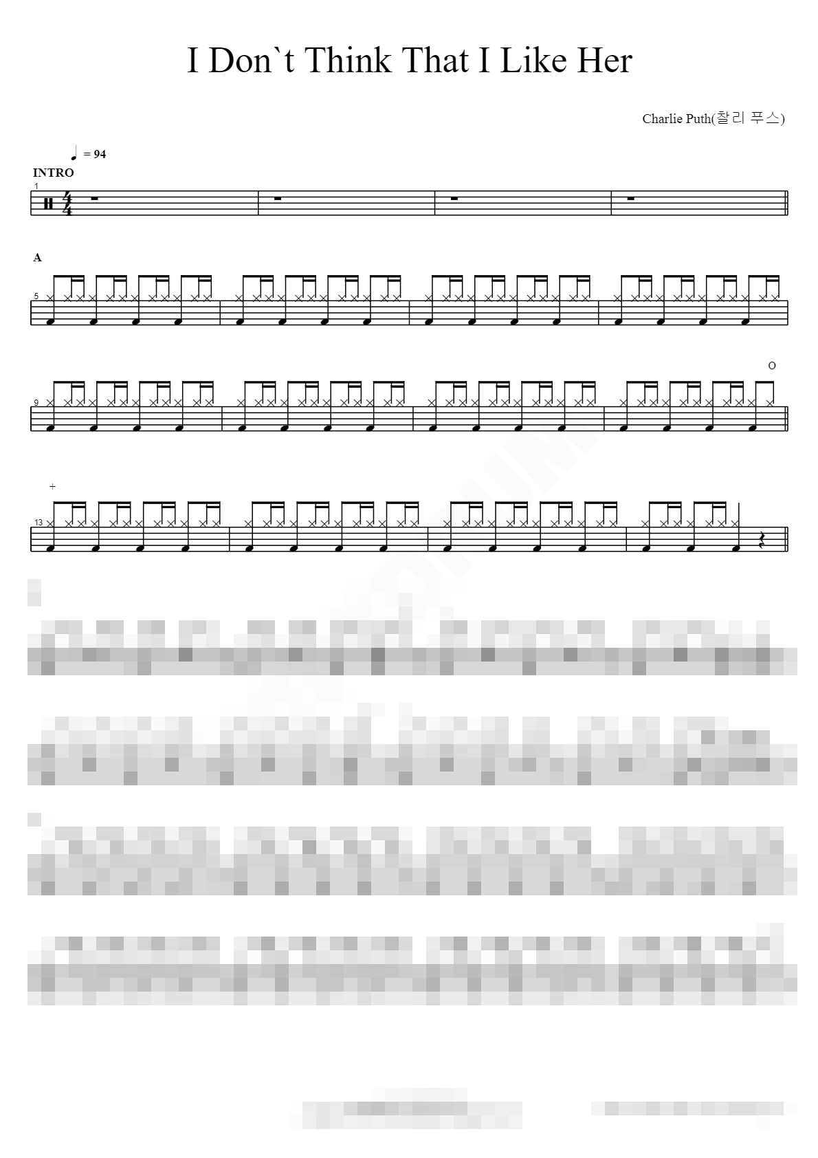 I Don't Think That I Like Her Sheet Music Preview