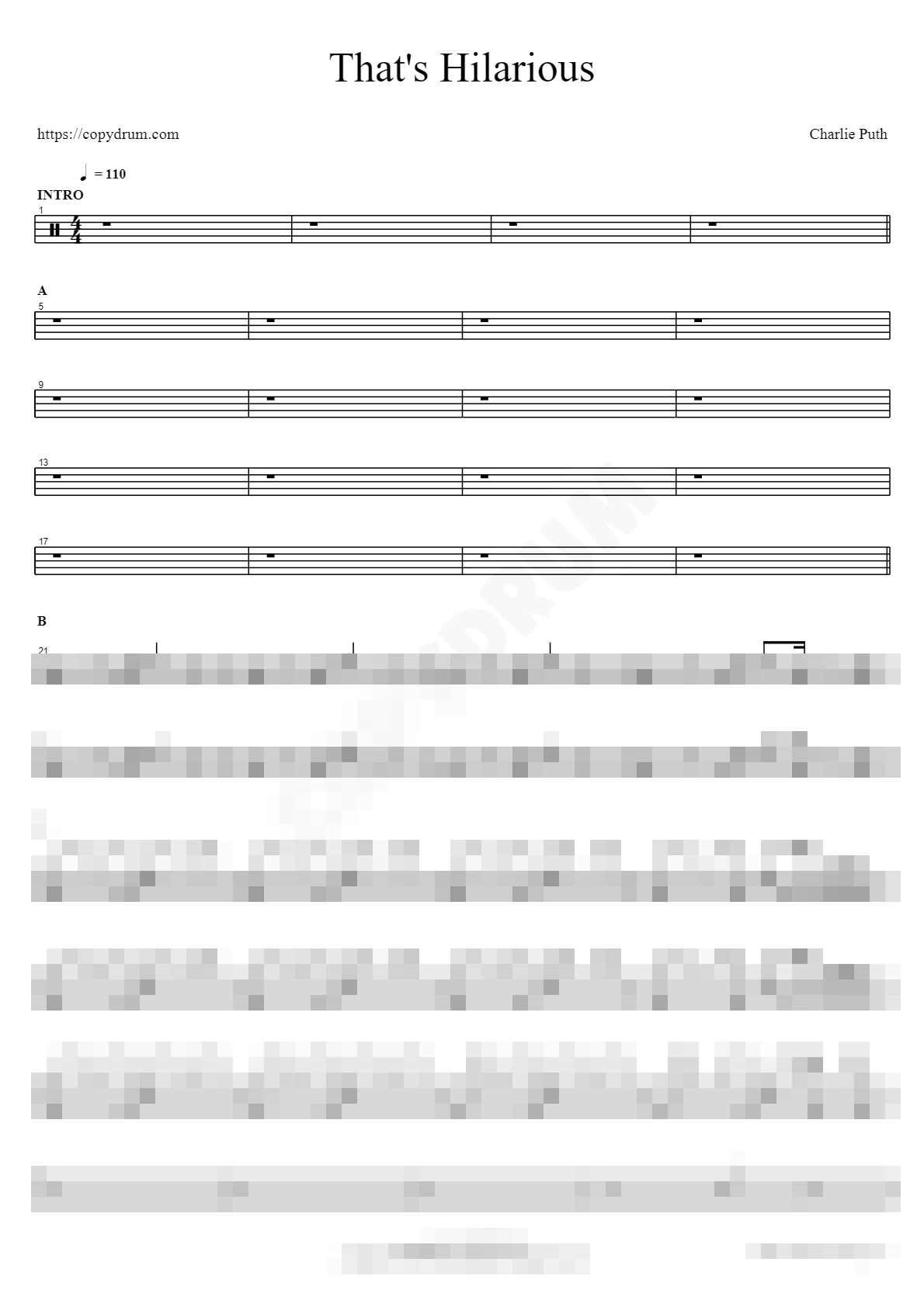 That's Hilarious Sheet Music Preview