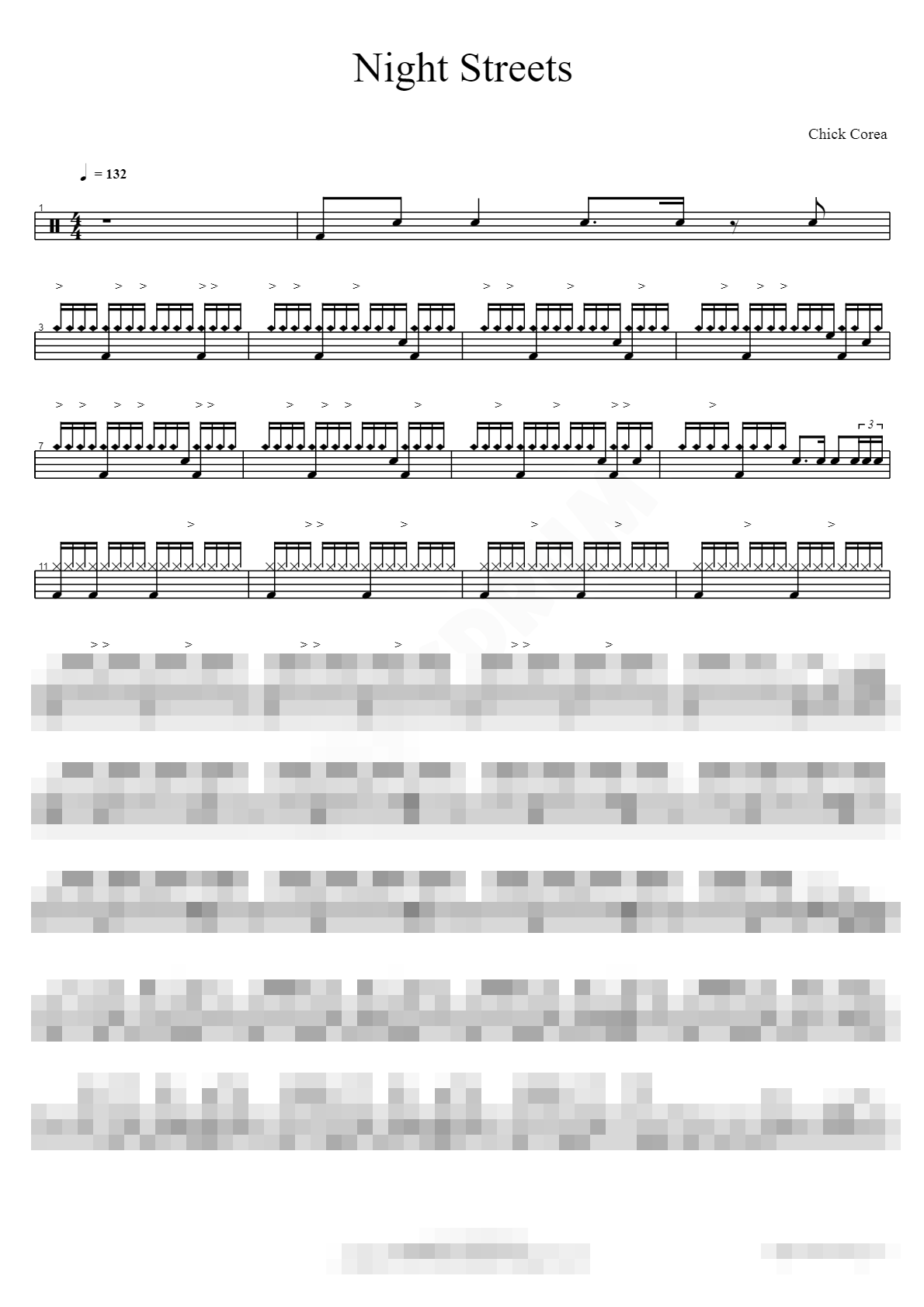 Night Streets Sheet Music Preview