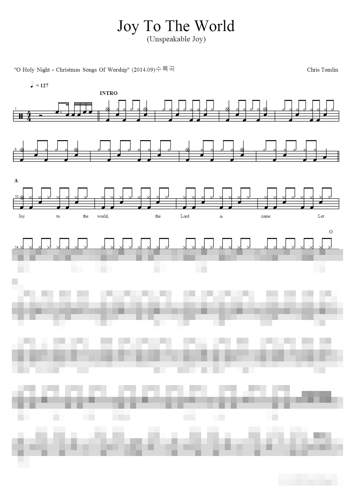 Joy To The World Sheet Music Preview