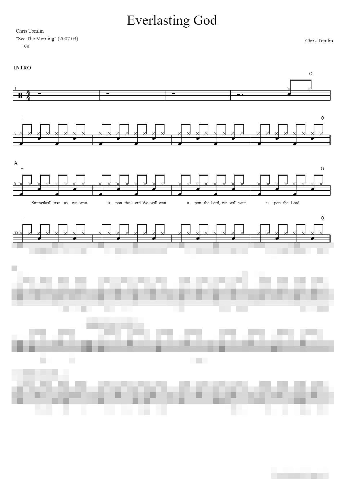 Everlasting God Sheet Music Preview