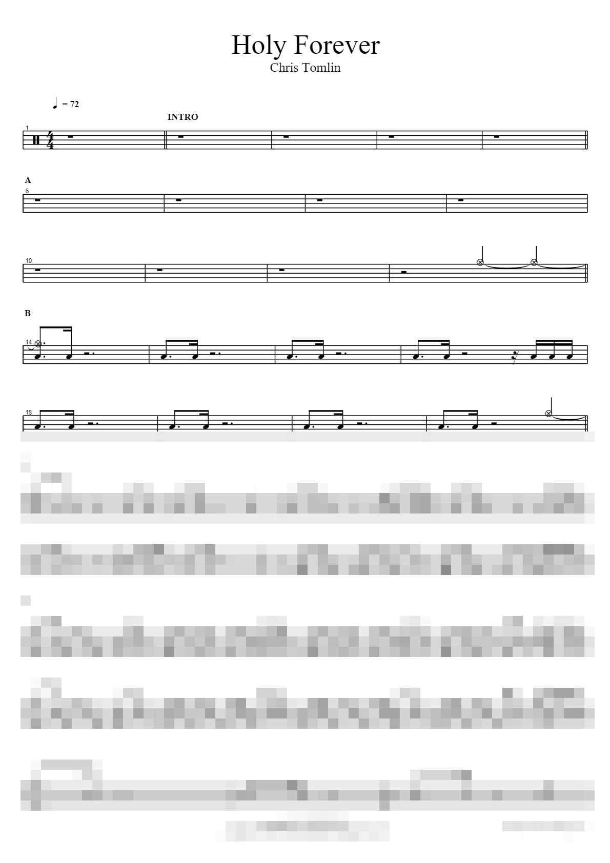 Holy Forever Sheet Music Preview