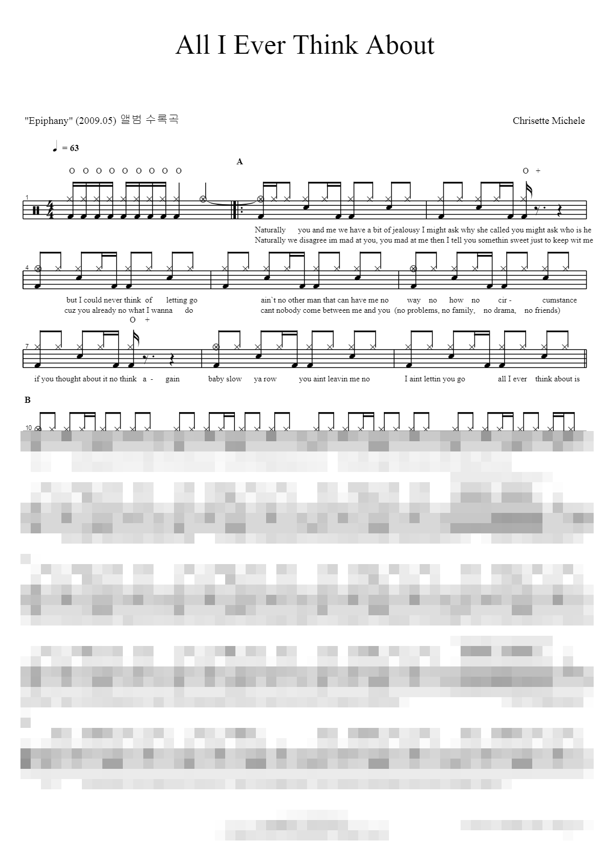 All I Ever Think About Sheet Music Preview