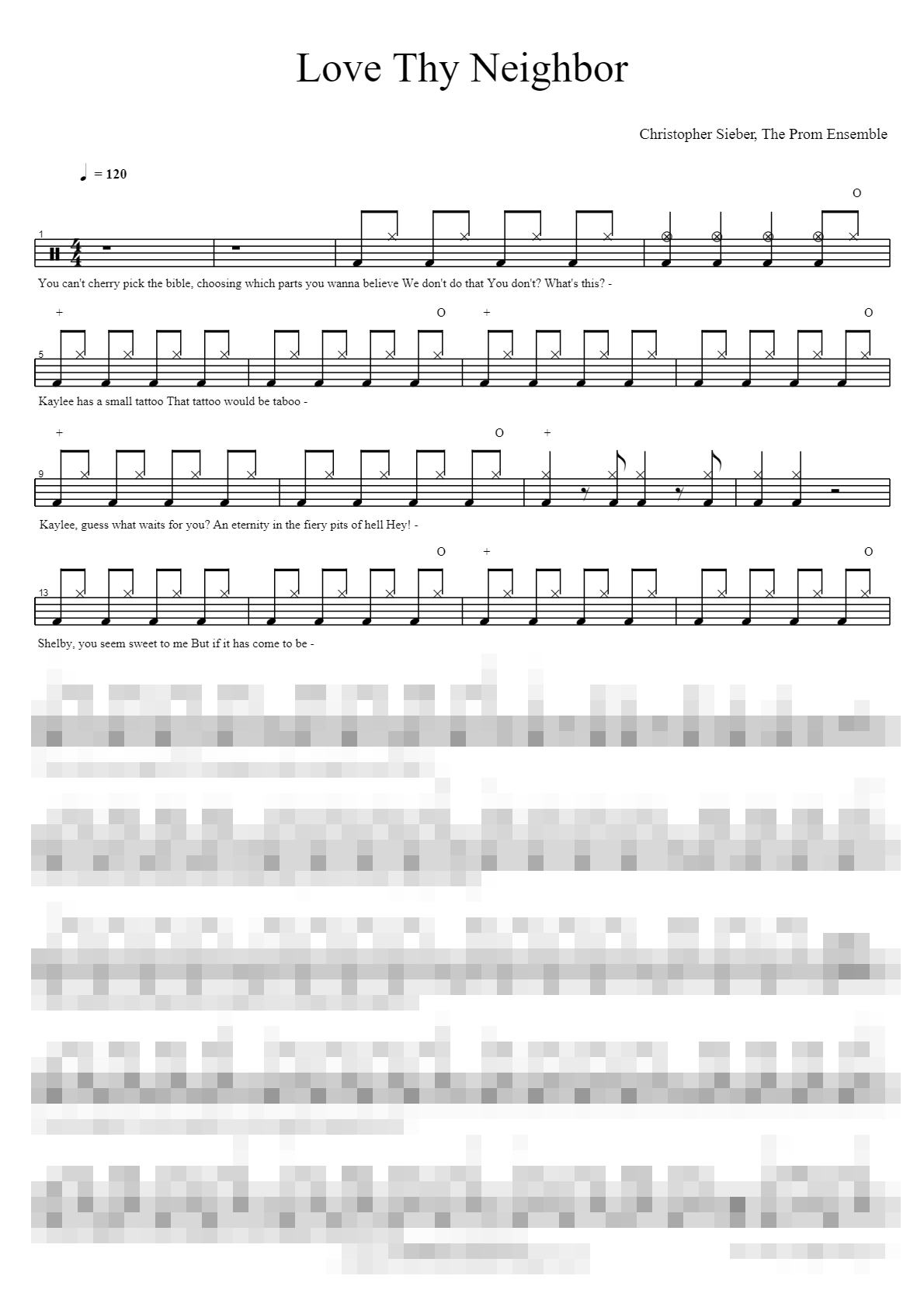 Love Thy Neighbor Sheet Music Preview