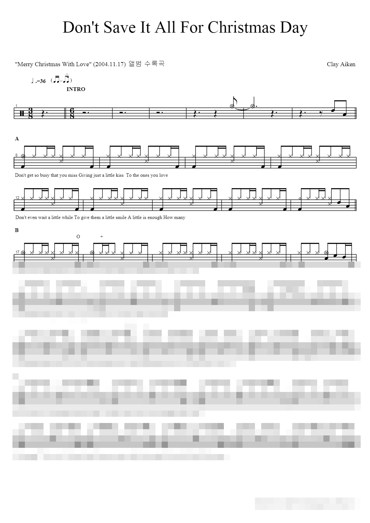 Don't Save It All For Christmas Day Sheet Music Preview