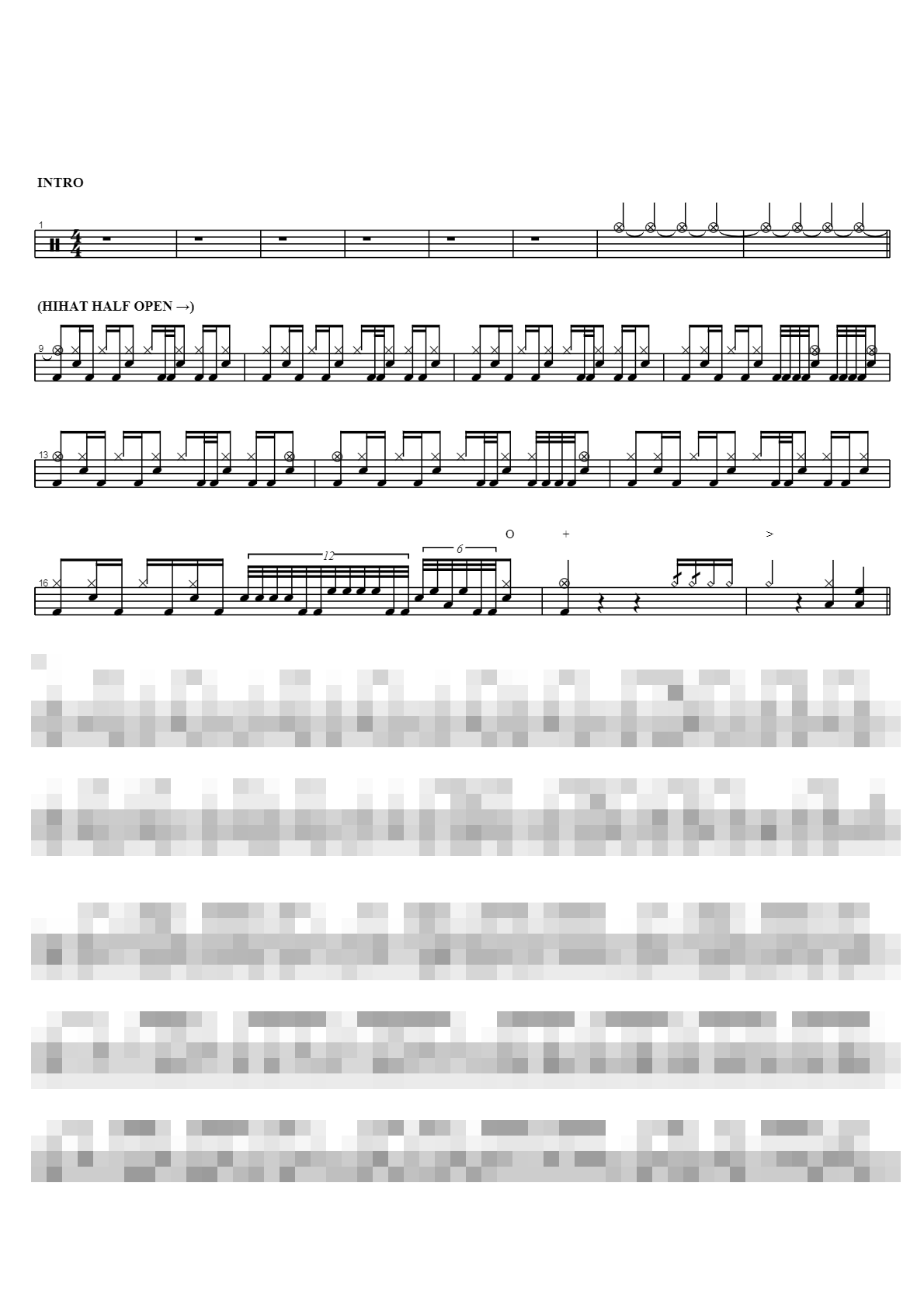 Afterlife (DRUM COVER BY Cobus) Sheet Music Preview