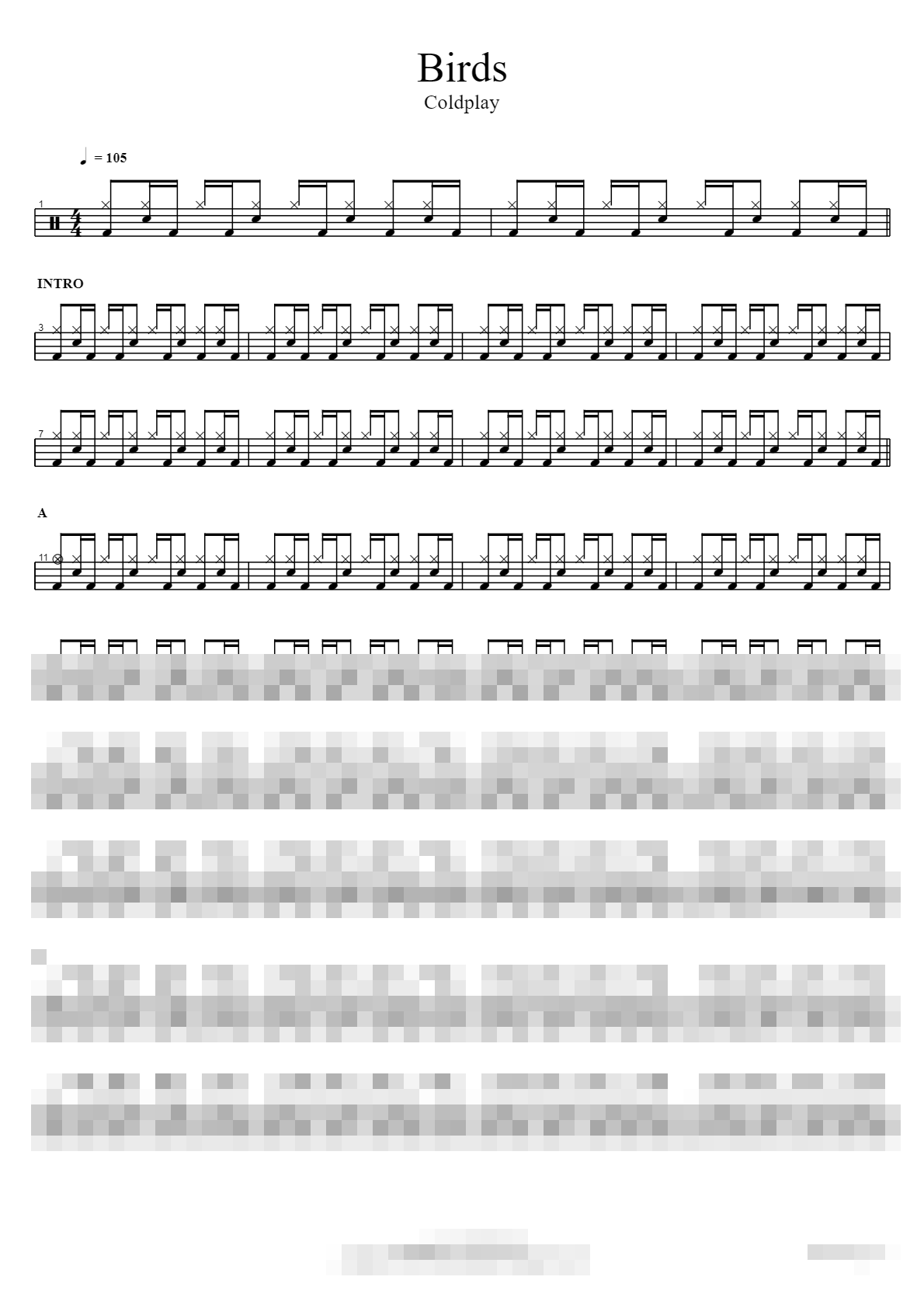 Birds Sheet Music Preview
