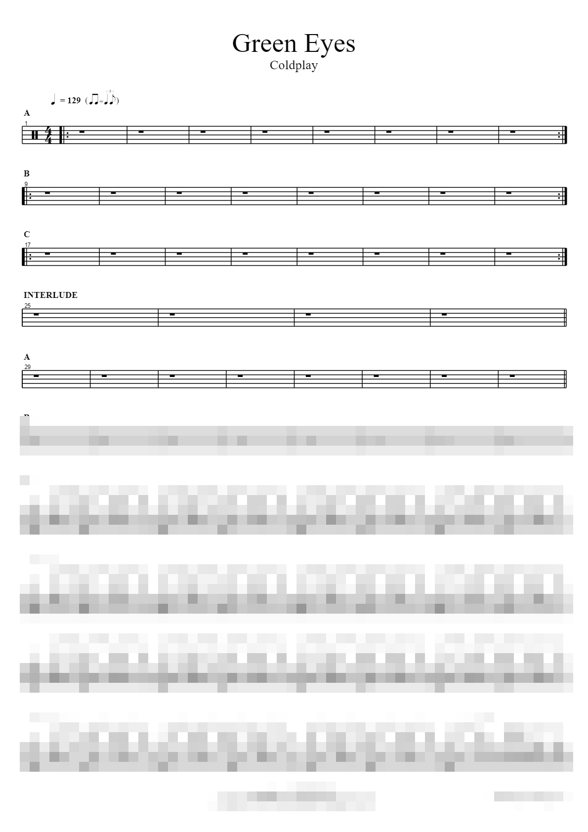 Green Eyes Sheet Music Preview