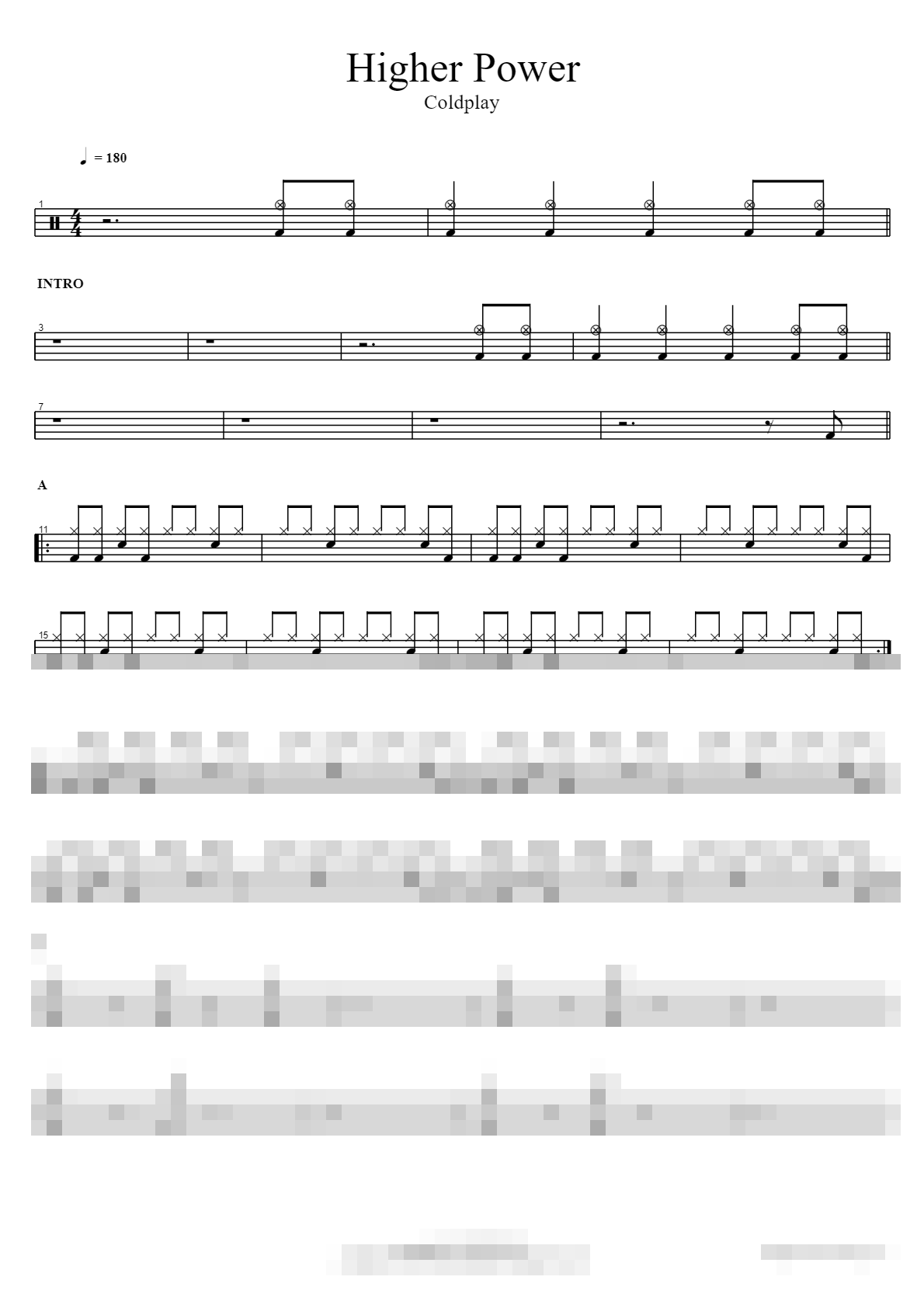 Higher Power Sheet Music Preview