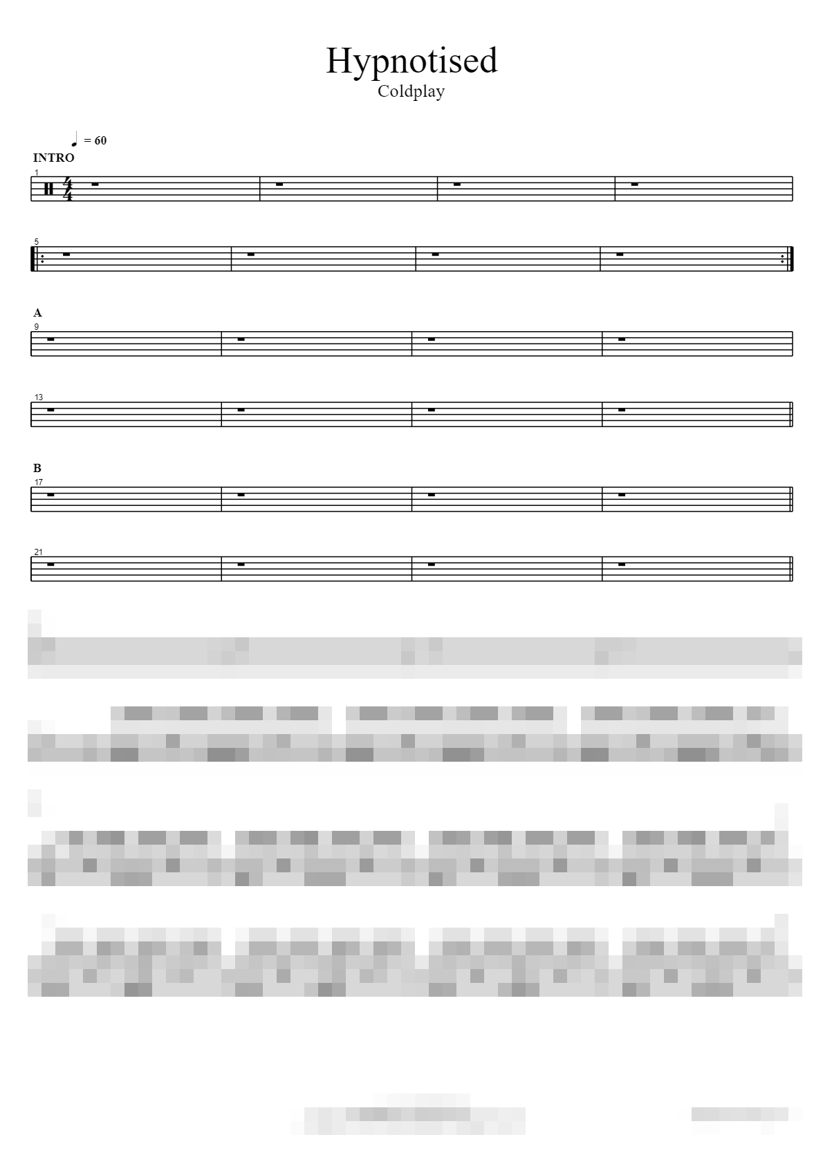 Hypnotised Sheet Music Preview