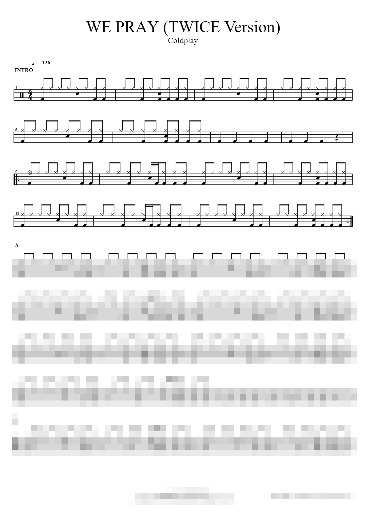 WE PRAY (TWICE Version) Sheet Music Preview