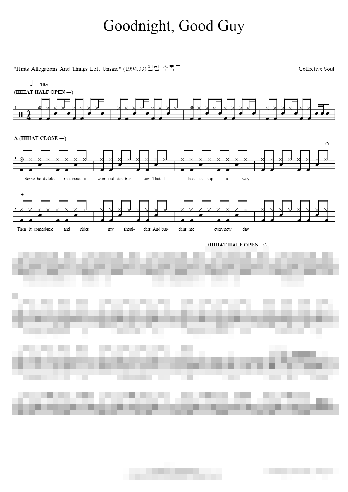 Goodnight Good Guy Sheet Music Preview