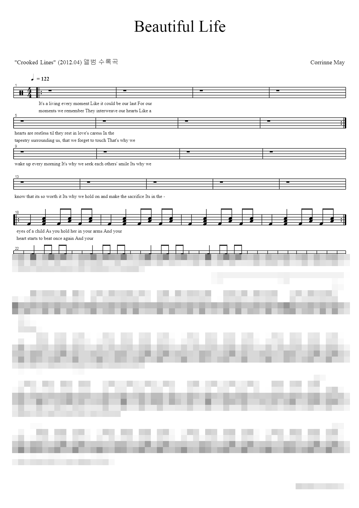 Beautiful Life Sheet Music Preview