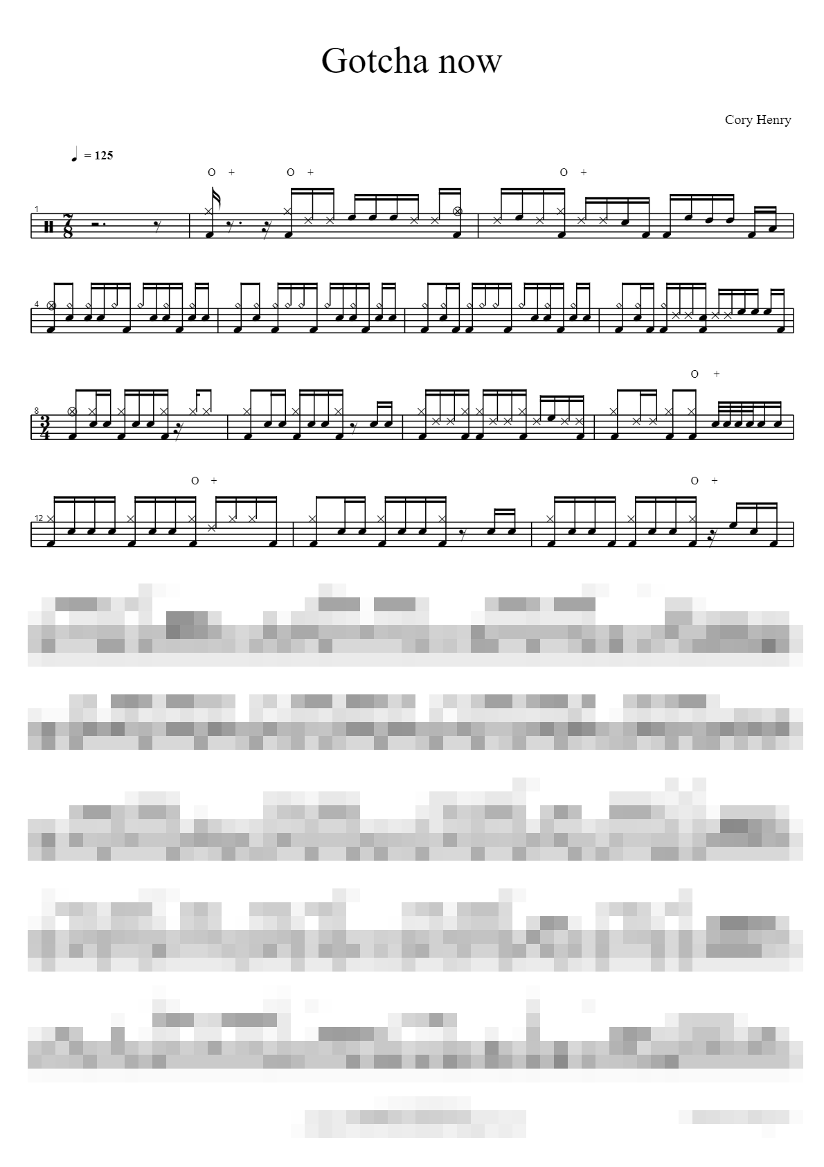 Gotcha now Sheet Music Preview