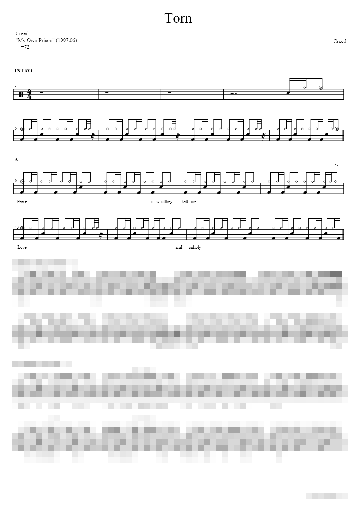 Torn Sheet Music Preview